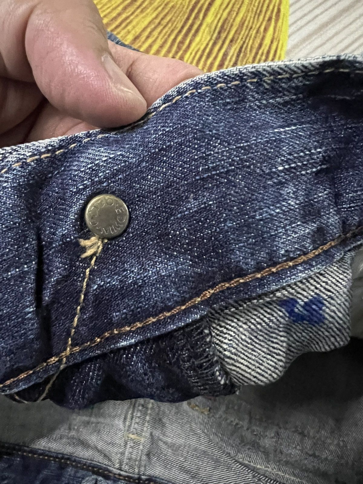 Edwin × If Six Was Nine × Le Grande Bleu (L.G.B.) 💥FLARE💥VINTAGE EDWIN 503 BLUE TRIP DISTRESS FADED JEANS Size US 34 / EU 50 - 19 Thumbnail