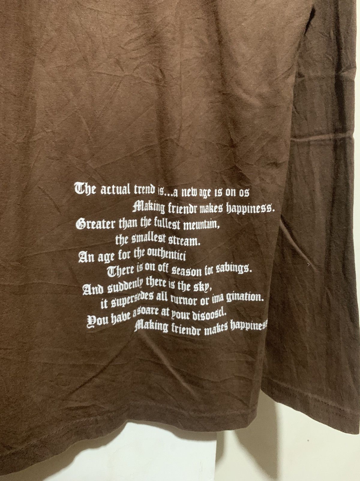 If Six Was Nine Japanese Poem LongSlevee Double Layer Raf Simons Style Tee Size US M / EU 48-50 / 2 - 15 Thumbnail
