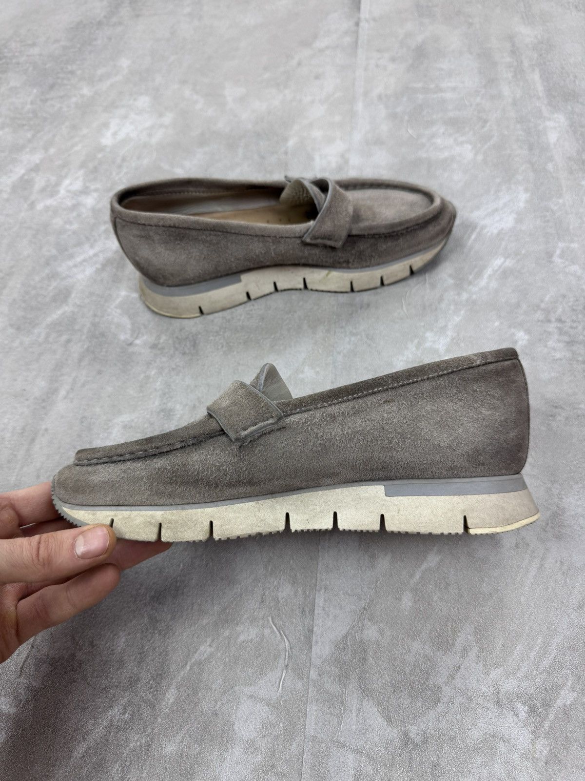 Santoni Santoni Women’s suede penny loafers size 37 1/2 Size US 7.5 / IT 37.5 - 4 Thumbnail