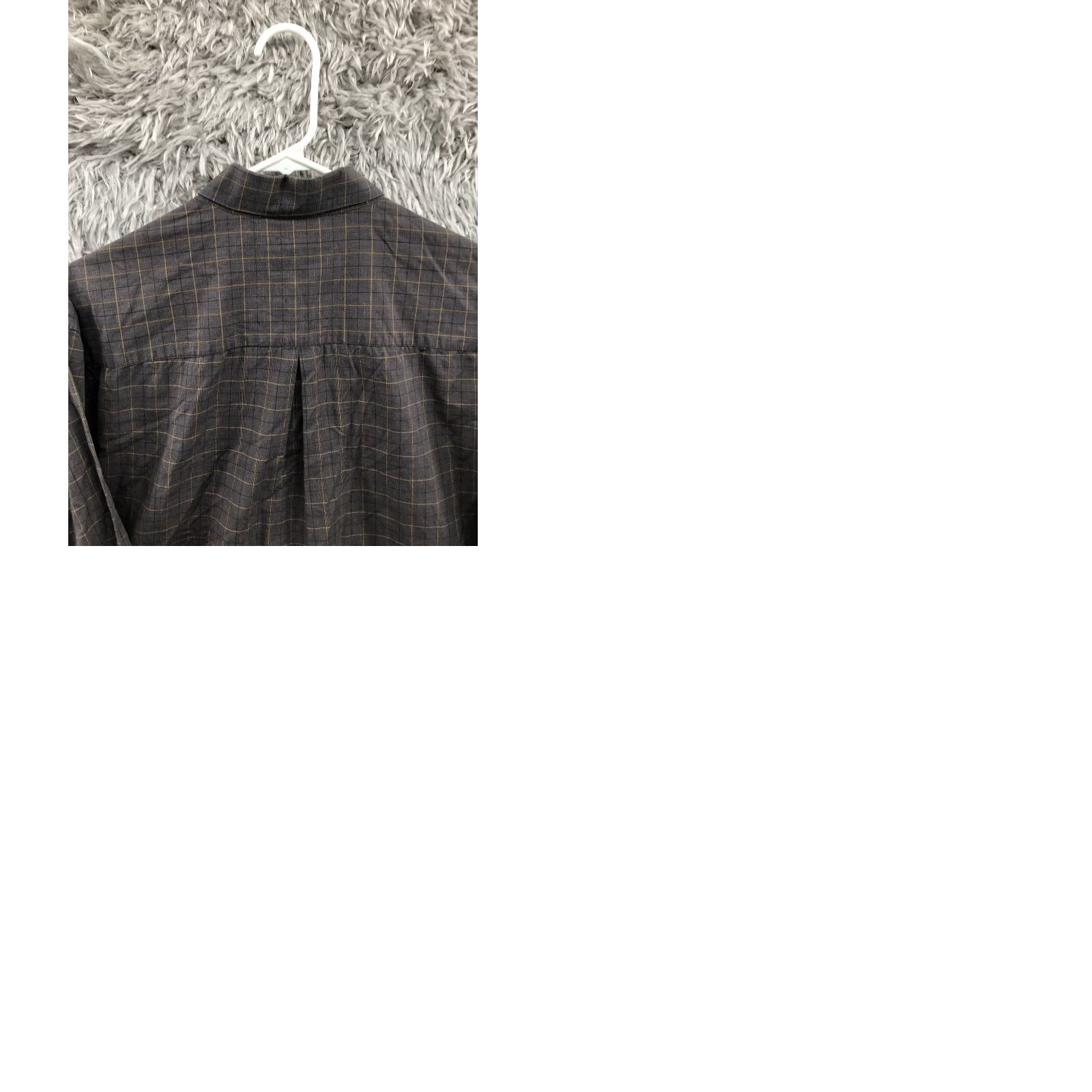 Liz Claiborne Claiborne Shirt 16 34-35 Mens Gray Plaid Long Sleeve Button-Down Collar Shirt Size US L / EU 52-54 / 3 - 9 Thumbnail