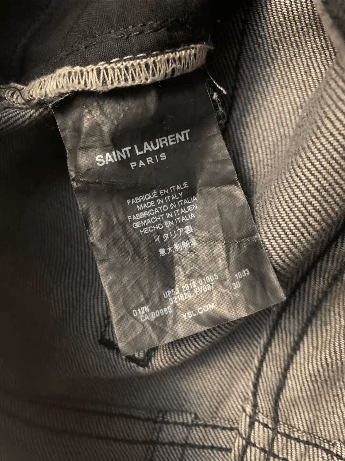 Saint Laurent Paris Saint Laurent Paris 13SS Distressed Vintage Wash Denim Size US 30 / EU 46 - 4 Thumbnail