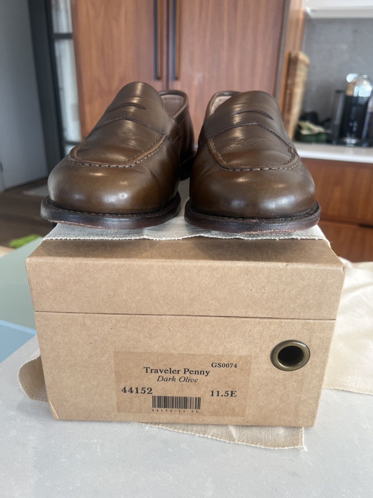 Grant Stone Grant Stone Traveler Penny Dark Olive Chromexcel 11.5E Size US 11.5 / EU 44-45 - 4 Thumbnail