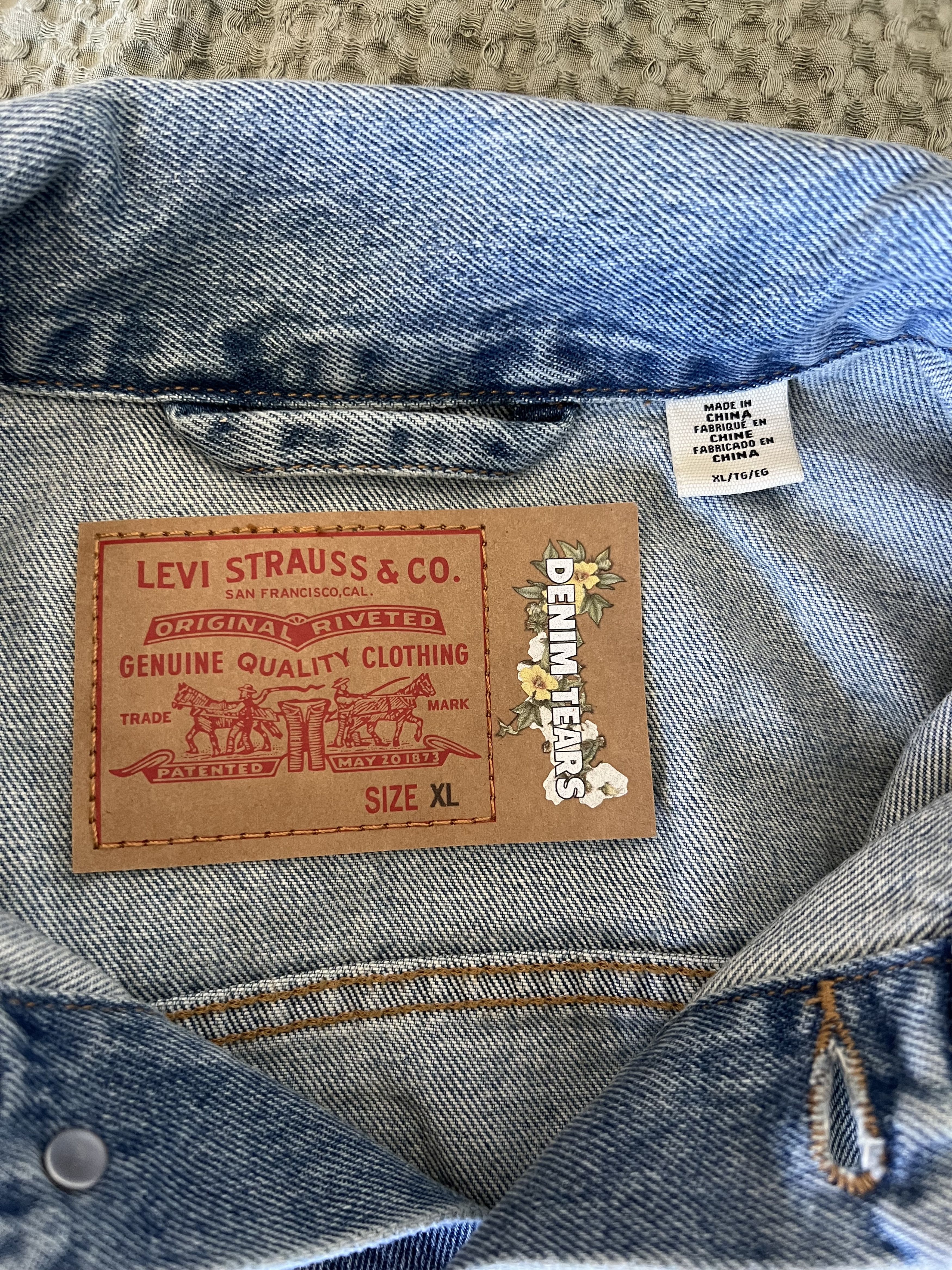 Cactus Plant Flea Market × DENIM TEARS × Levi's Denim Tears CPFM Levi's 4th of July Denim Jacket Size US XL / EU 56 / 4 - 9 Thumbnail