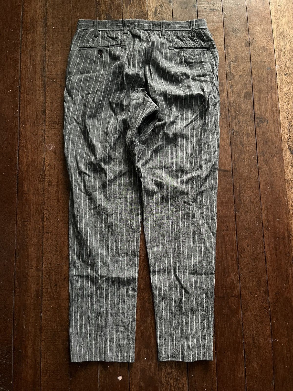 Issey Miyake SS06 Issey Miyake Men Pleated Stripes Trousers Size US 34 / EU 50 - 4 Thumbnail