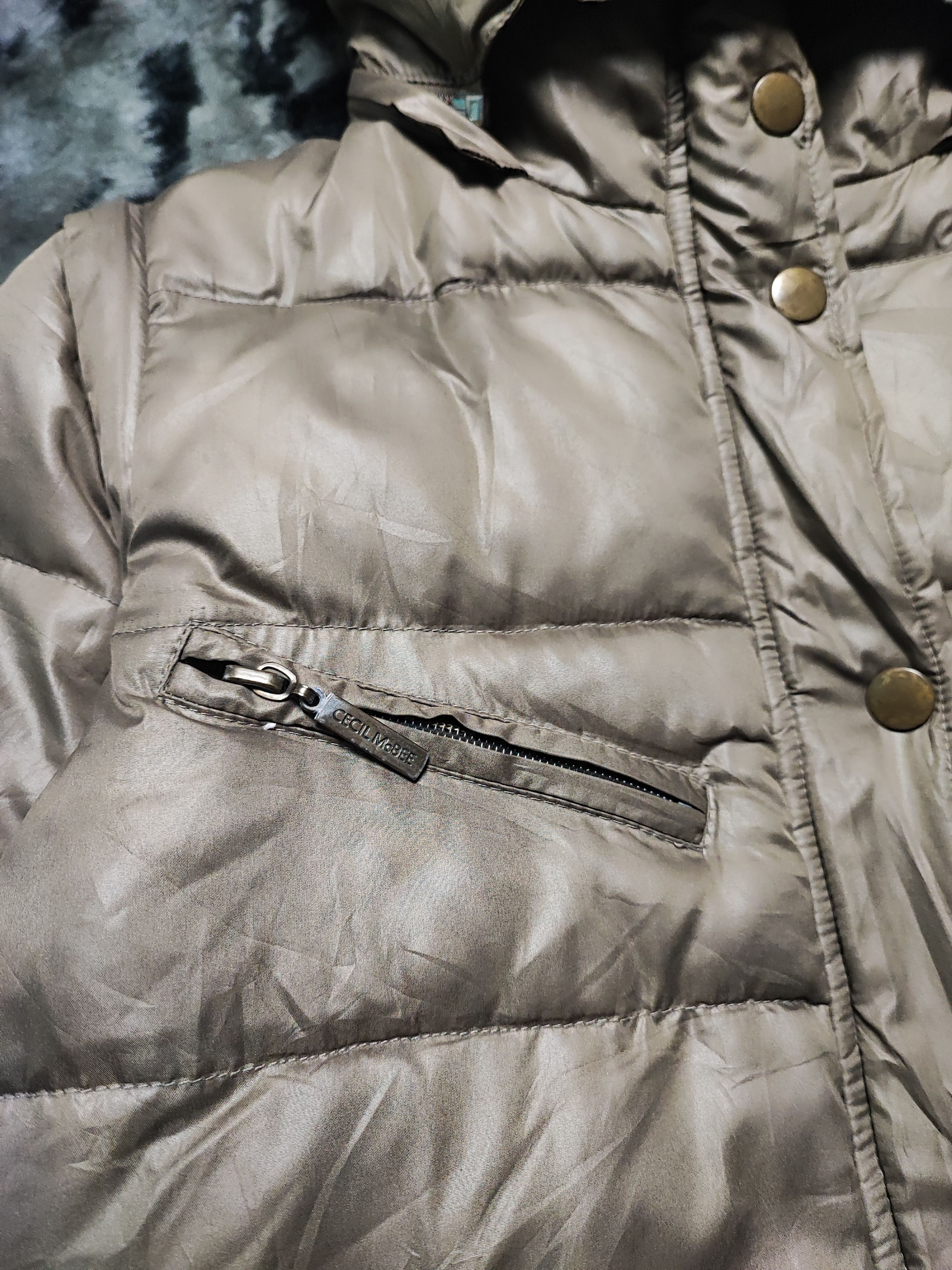 Japanese Brand Fur Puffer Down Jacket Vest Boxy Cecil Mc Bee Size US XS / EU 42 / 0 - 7 Thumbnail