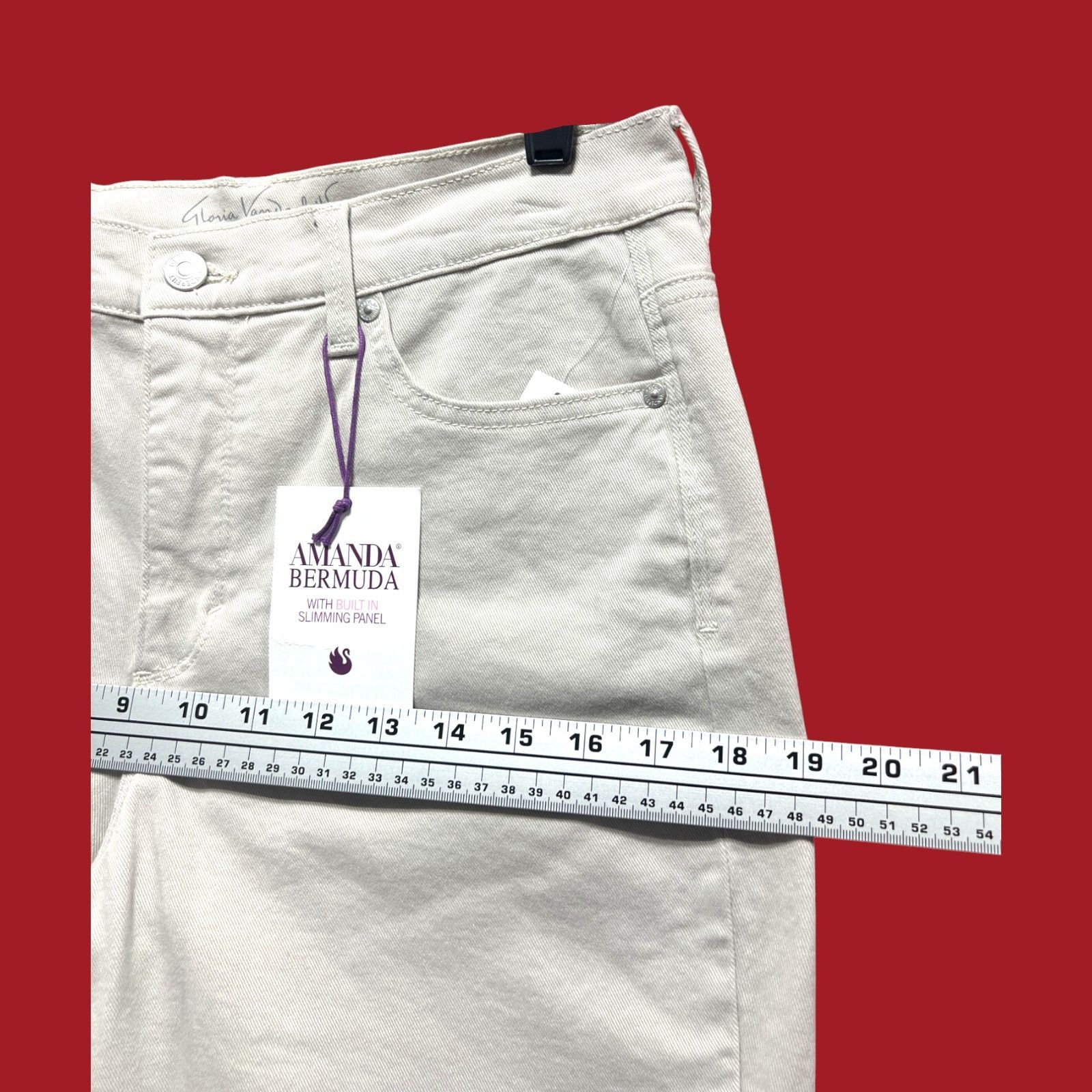 Other Amanda - Women's Classic Rise Stretch Bermuda Shorts - With/ Size 28" / US 6 / IT 42 - 4 Thumbnail