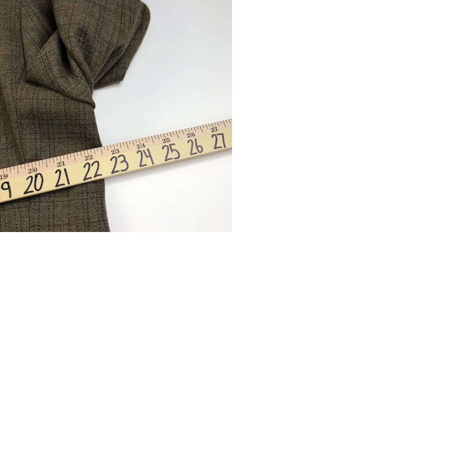 Chaps Chaps Ralph Lauren Two-Button Sport Coat Jacket Brown 45 100% Lambs Wool Notch Lapel Single-Vented Suit Jacket Regular Men's Clothes Plaid Vintage: No Size 48R - 10 Thumbnail