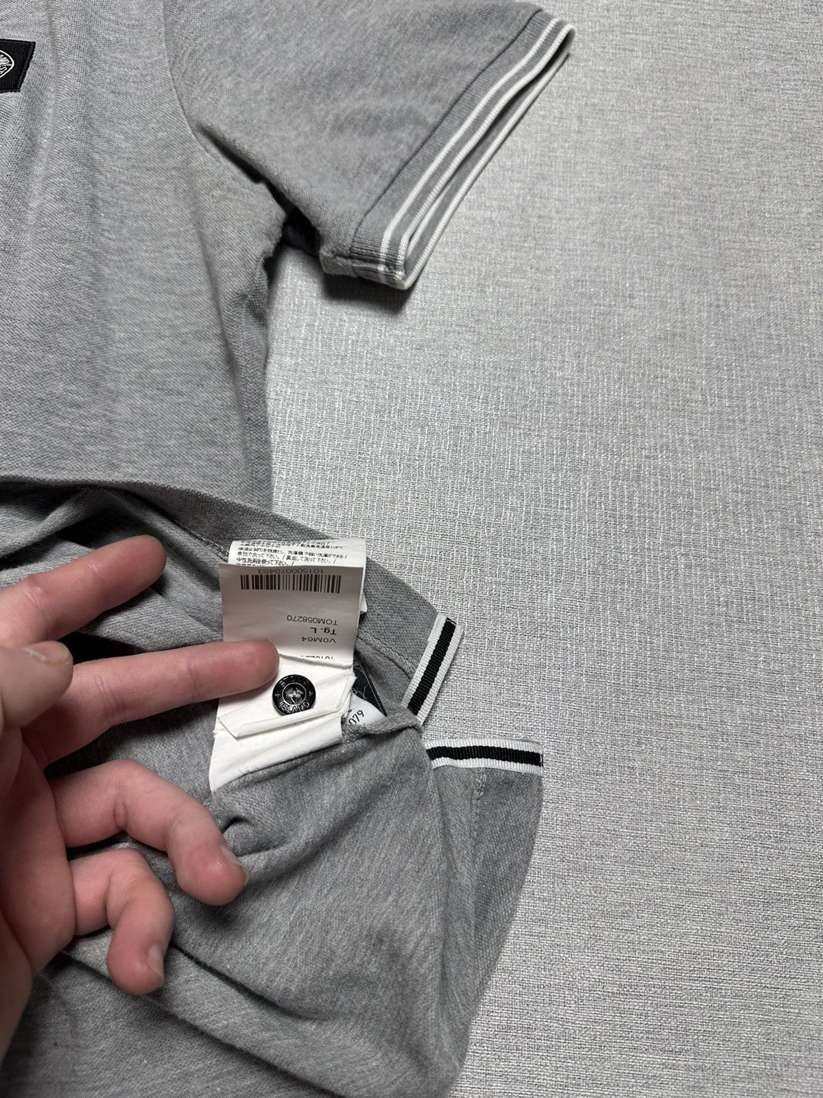 Luxury × Massimo Osti × Stone Island Stone Island Luxury Patch Program Polo shirt Gray Size US L / EU 52-54 / 3 - 14 Thumbnail