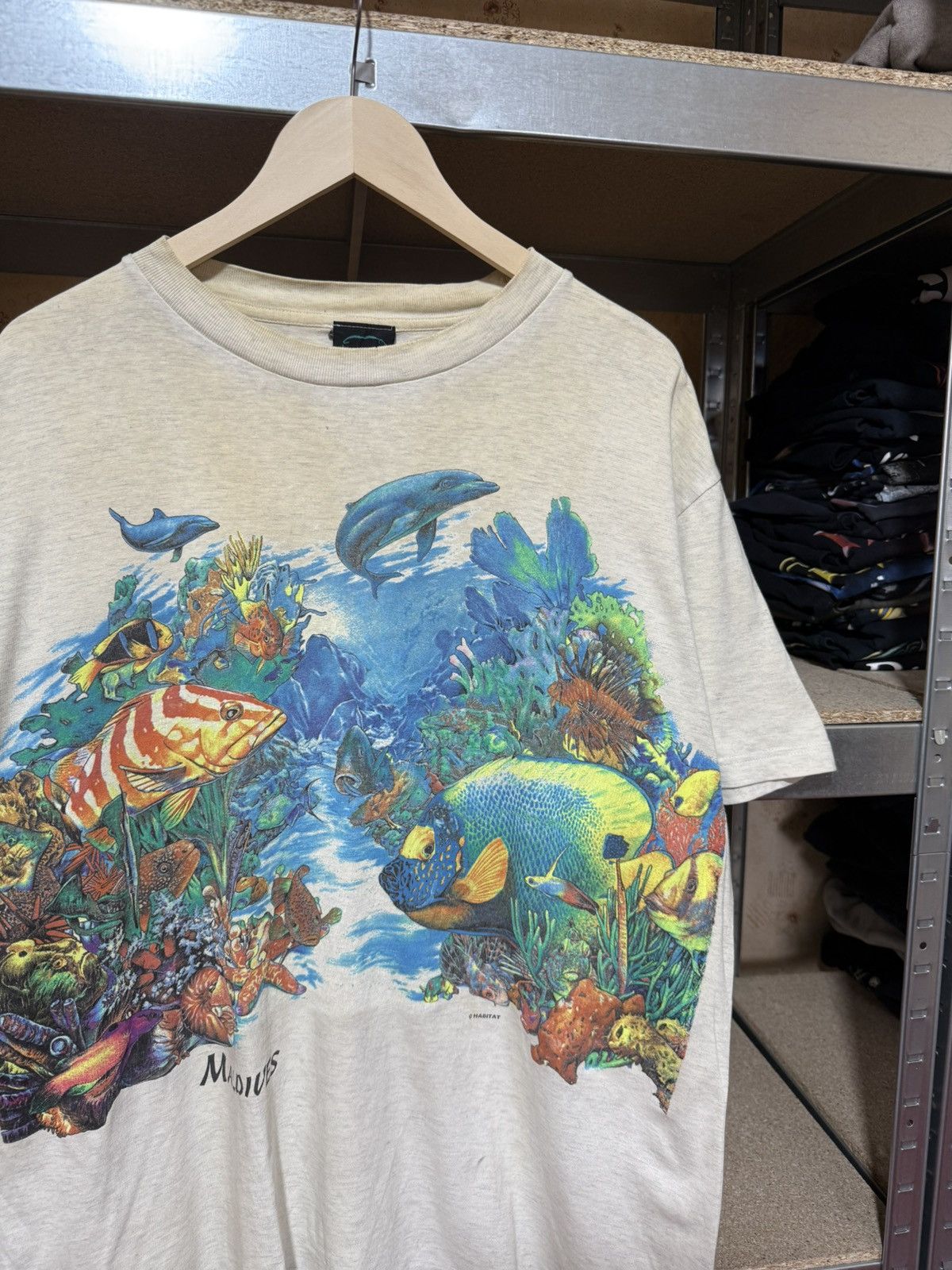 Habitat × Vintage Vintage 90’s Habitat Maldives Sea Fishes Logo Retro T-Shirt Size US XL / EU 56 / 4 - 3 Thumbnail