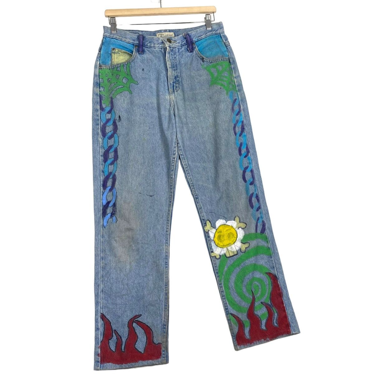 Japanese Brand × Lee 💥LEE RELAXED PAINTER CUSTOM DENIM JEAN Size US 29 - 3 Thumbnail