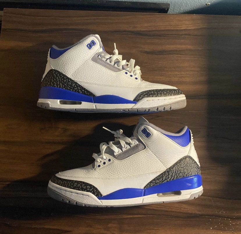image of Air Jordan 3 Retro ‘Racer Blue’ Shoes, Men's (Size 11)