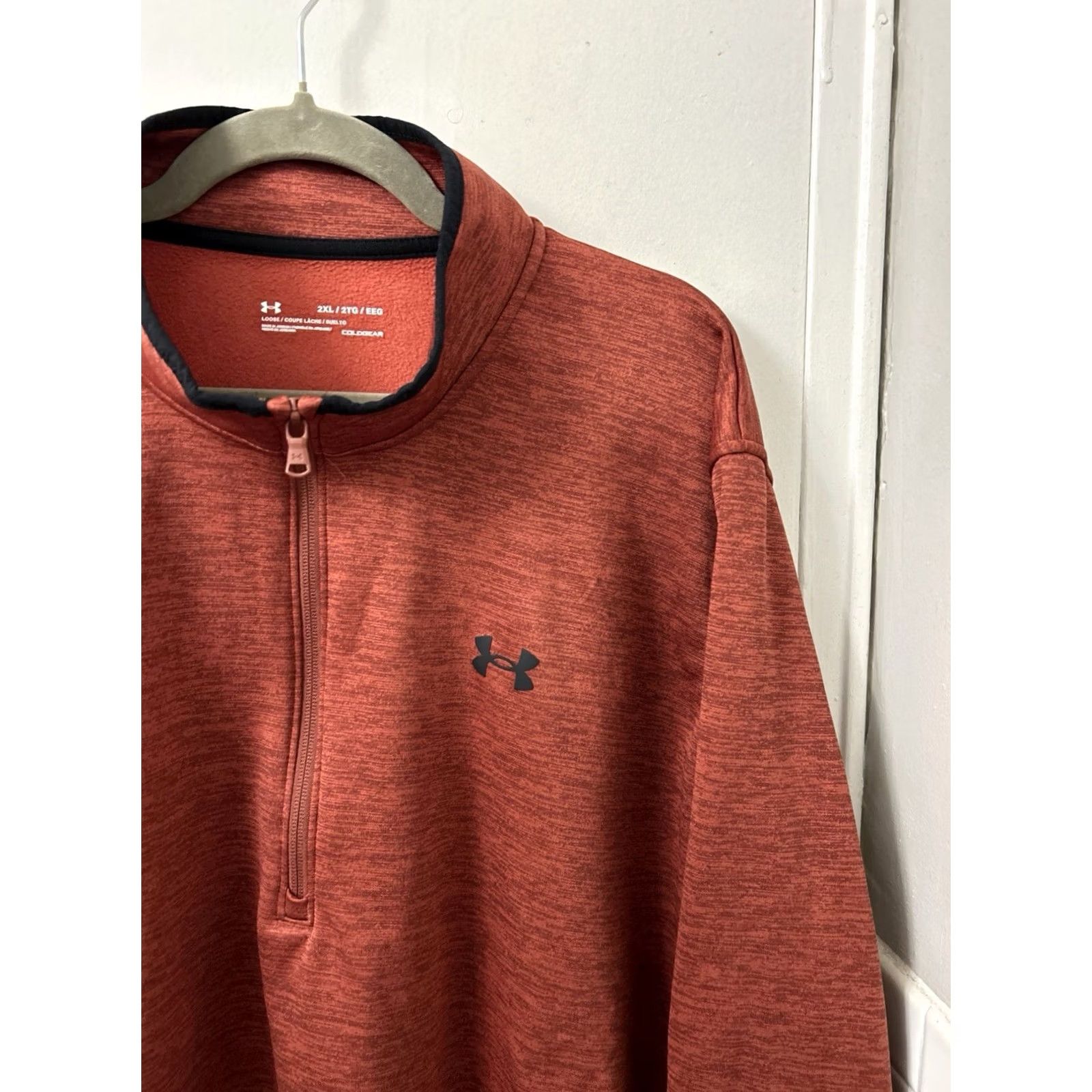 Under Armour Under Armour Red 1/4 Zip Mens 2XL ColdGear Fleece Lined Jacket Sweatshirt L/S Moisture Wicking Athletic Pull-Over Activewear Size US XXL / EU 58 / 5 - 4 Thumbnail