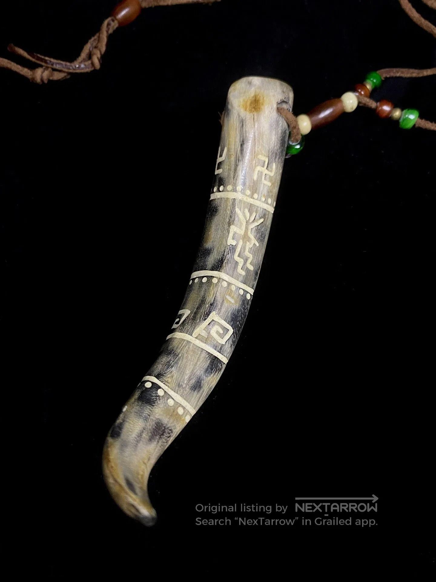 Kapital Kapital Wooden Horn Pendant Necklace. Size ONE SIZE - 8 Thumbnail
