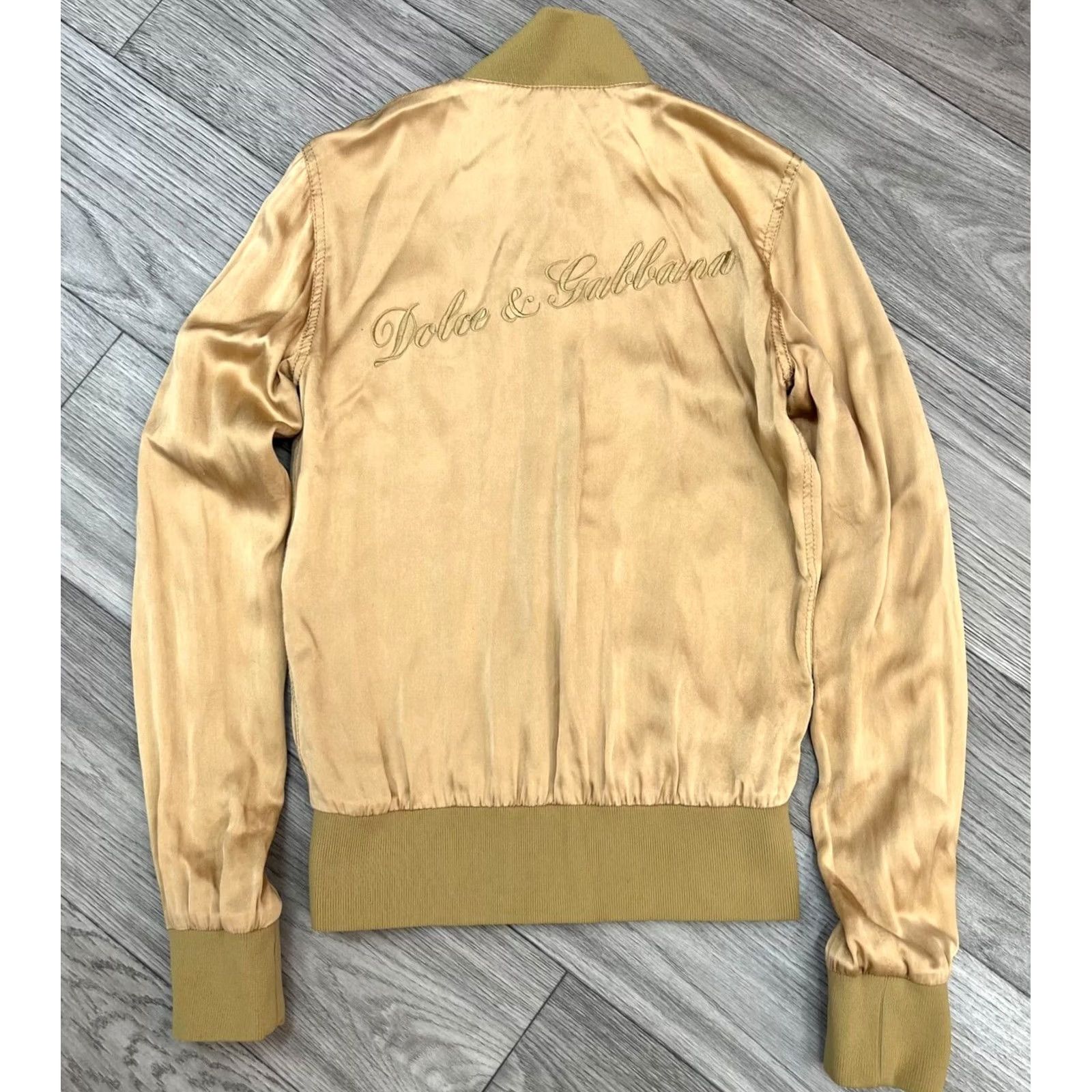 Dolce & Gabbana Dolce&Gabbana Lightweight Silk Bomber Jacket Logo Women Size S Size S / US 4 / IT 40 - 3 Thumbnail