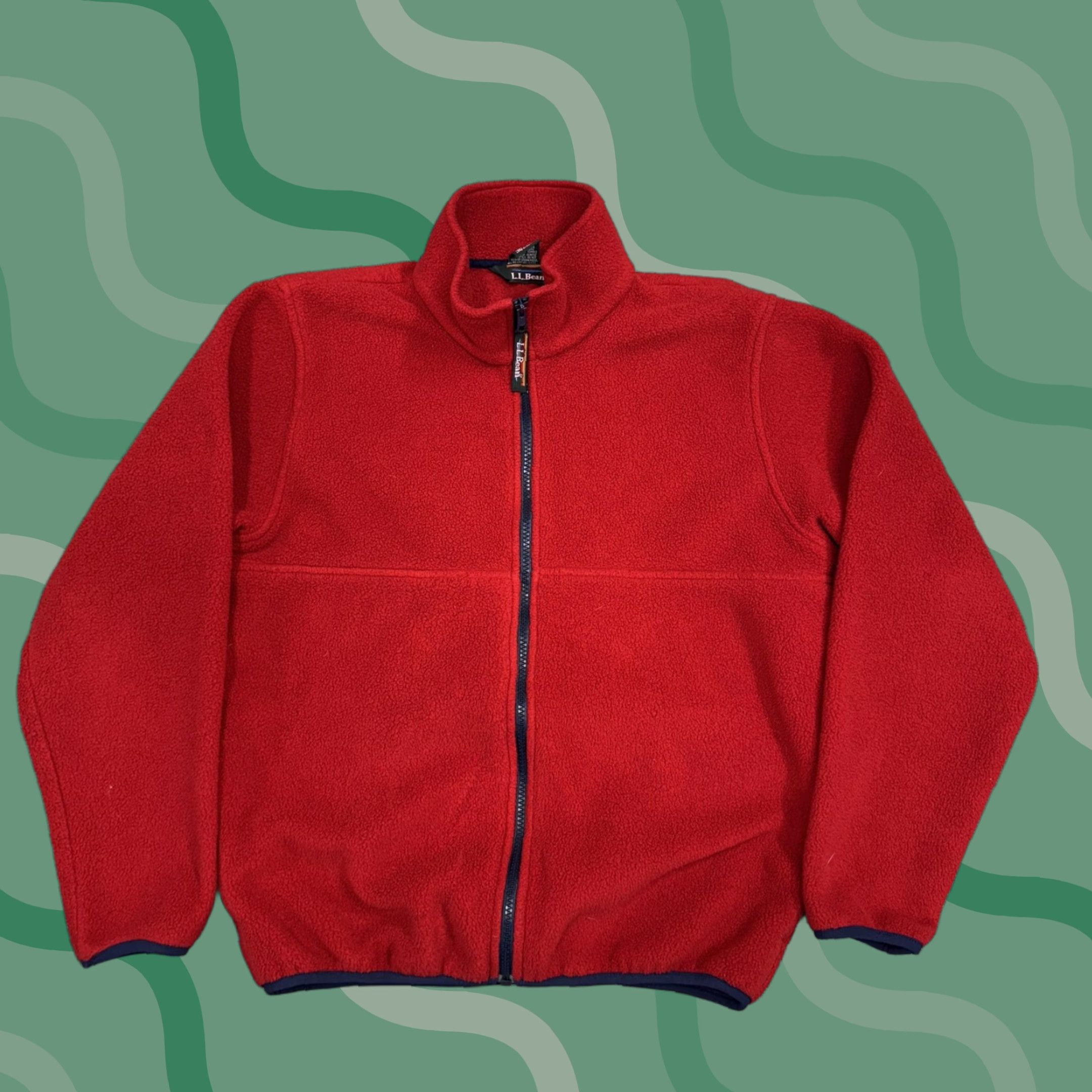 Vintage VINTAGE L.L. Bean Fleece Jacket Womens Small Red Full Zip Stand Collar 90s Size S / US 4 / IT 40 - 1 Thumbnail