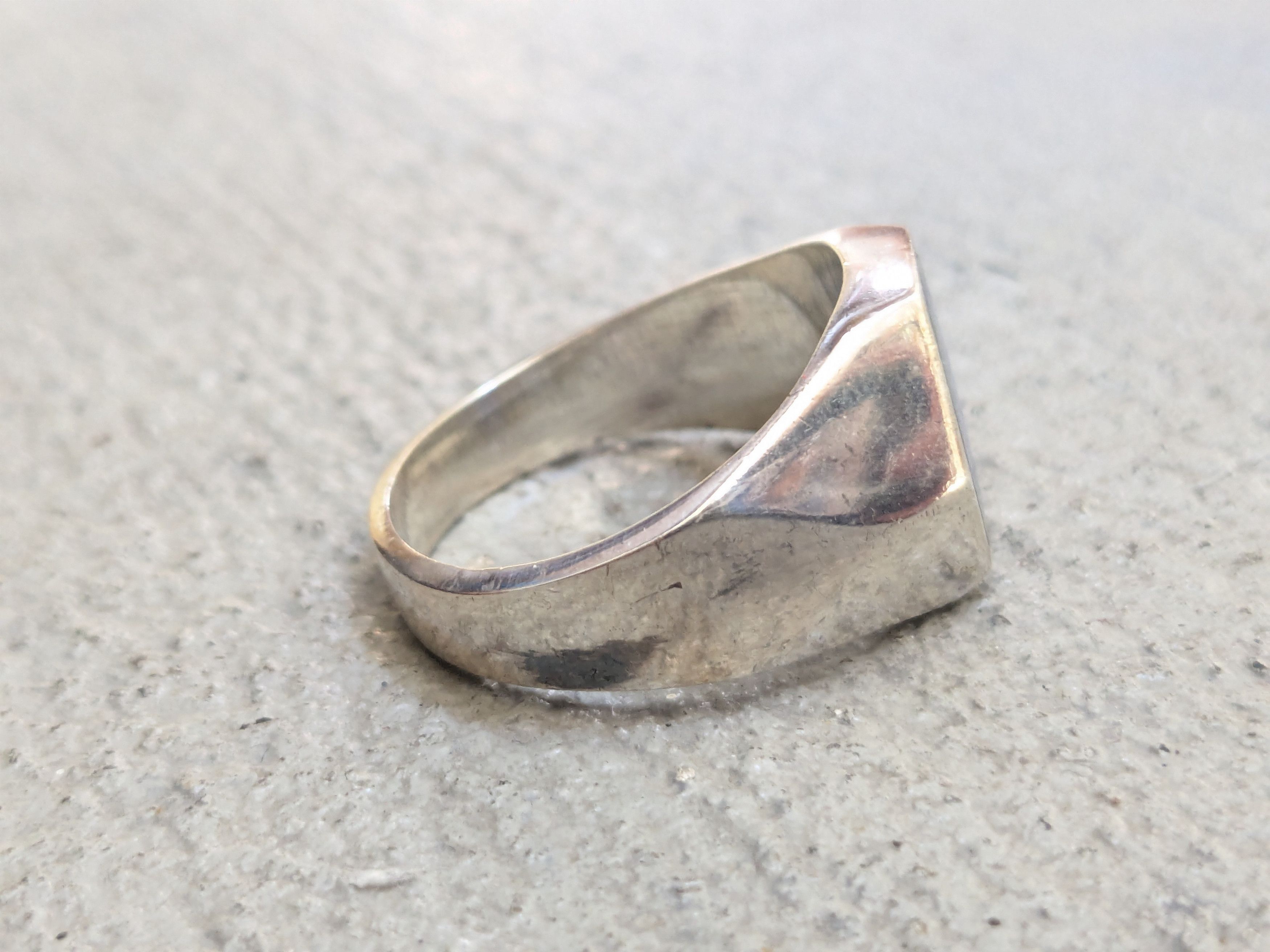 Vintage Vintage Sterling Silver Ring Blue Sodalite Oval 13.5 Mexico Size ONE SIZE - 5 Thumbnail