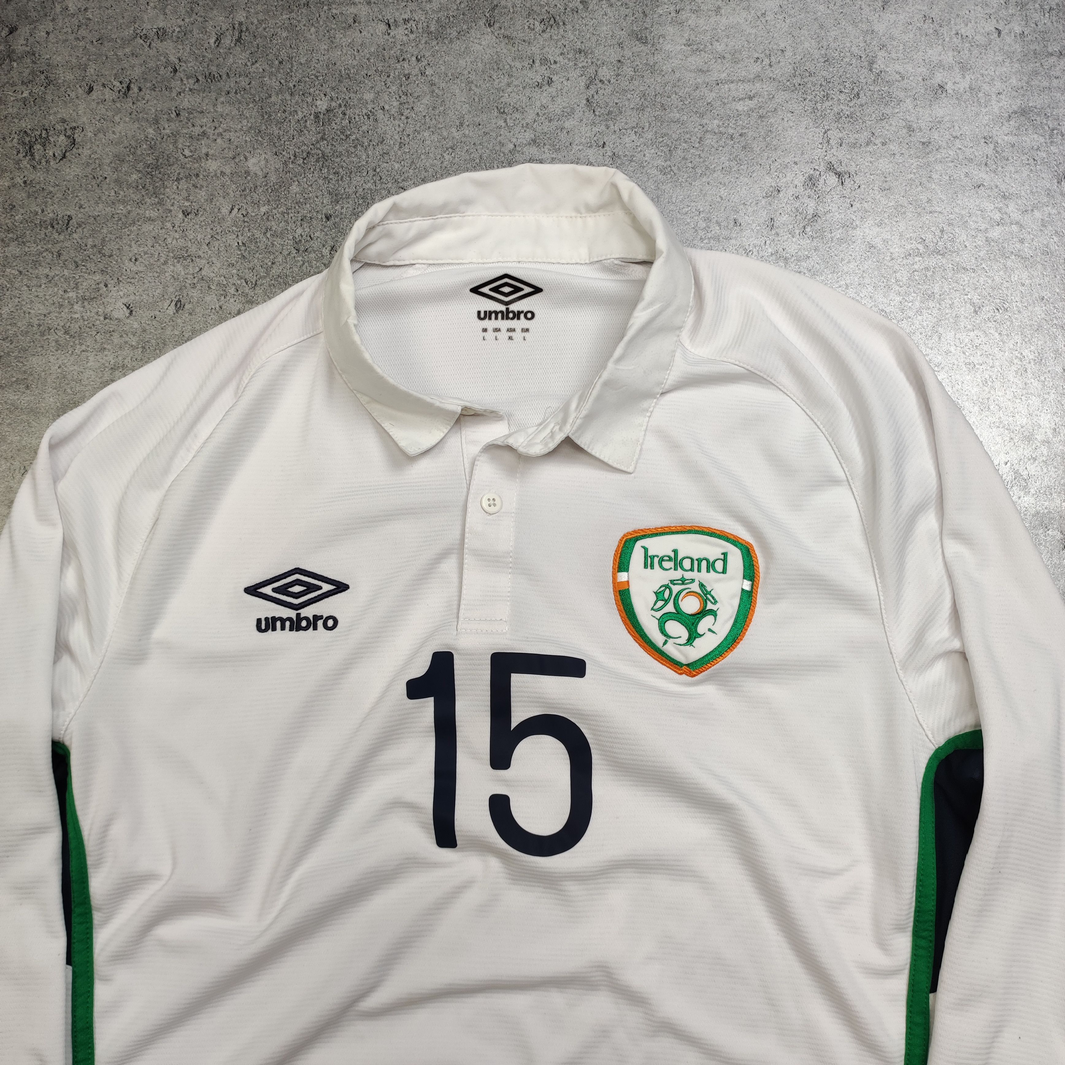 Other RARE Ireland #15 Match Worn Youth National Team 14/16 Jersey Size US L / EU 52-54 / 3 - 3 Thumbnail