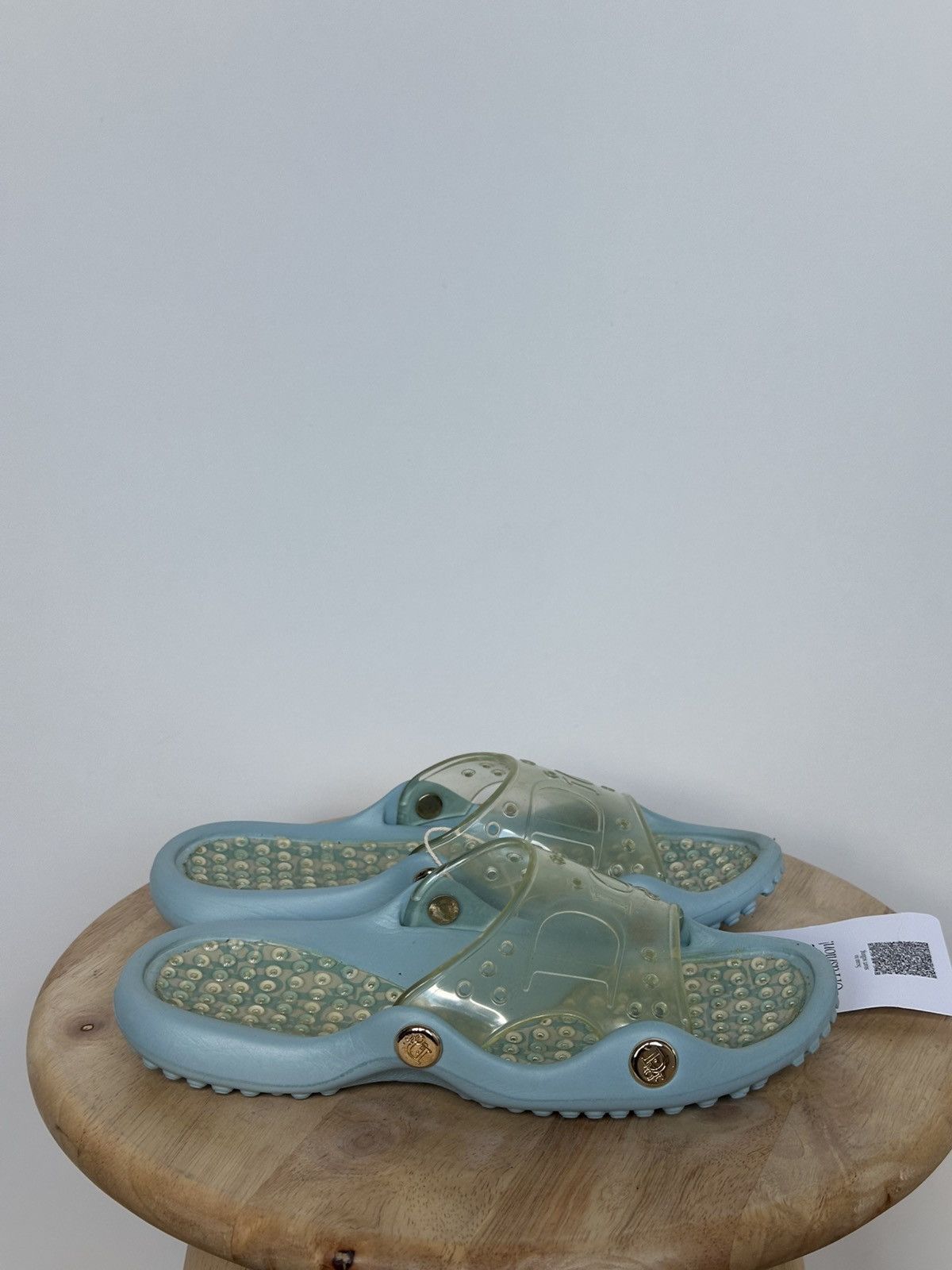 Dior Dior Jelly Blue Rubber Flip Flops vintage rare Size US 5 / IT 35 - 6 Thumbnail