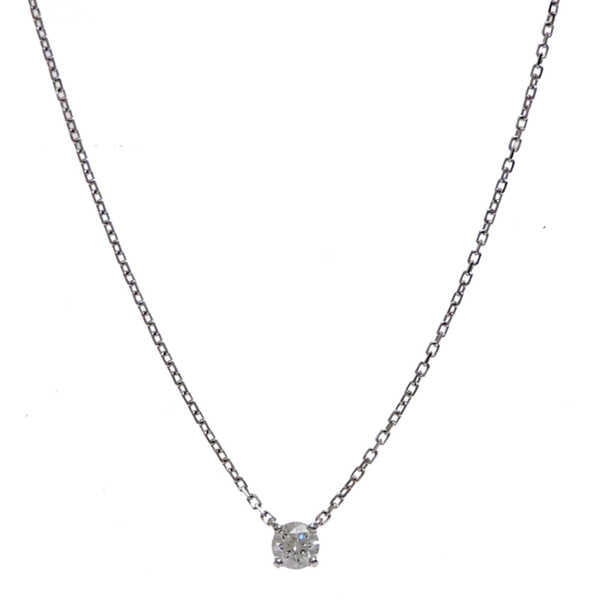 Cartier Cartier 1895 Solitaire 0.23ct Diamond Women's Necklace N7424177 750 White Gold Size ONE SIZE - 1 Thumbnail