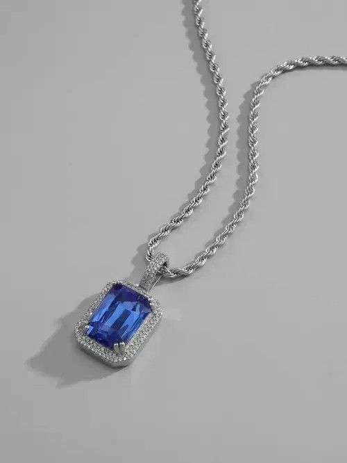 Jewelry × Vintage Retro Punk Rhinestone Stainless Steel Chain Size ONE SIZE - 4 Thumbnail