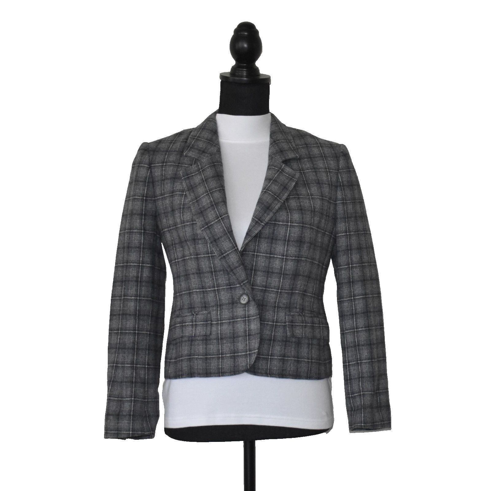 Pendleton PENDLETON Plaid Virgin Wool Single Button Petite Blazer Sz 8 Size M / US 6-8 / IT 42-44 - 1 Thumbnail