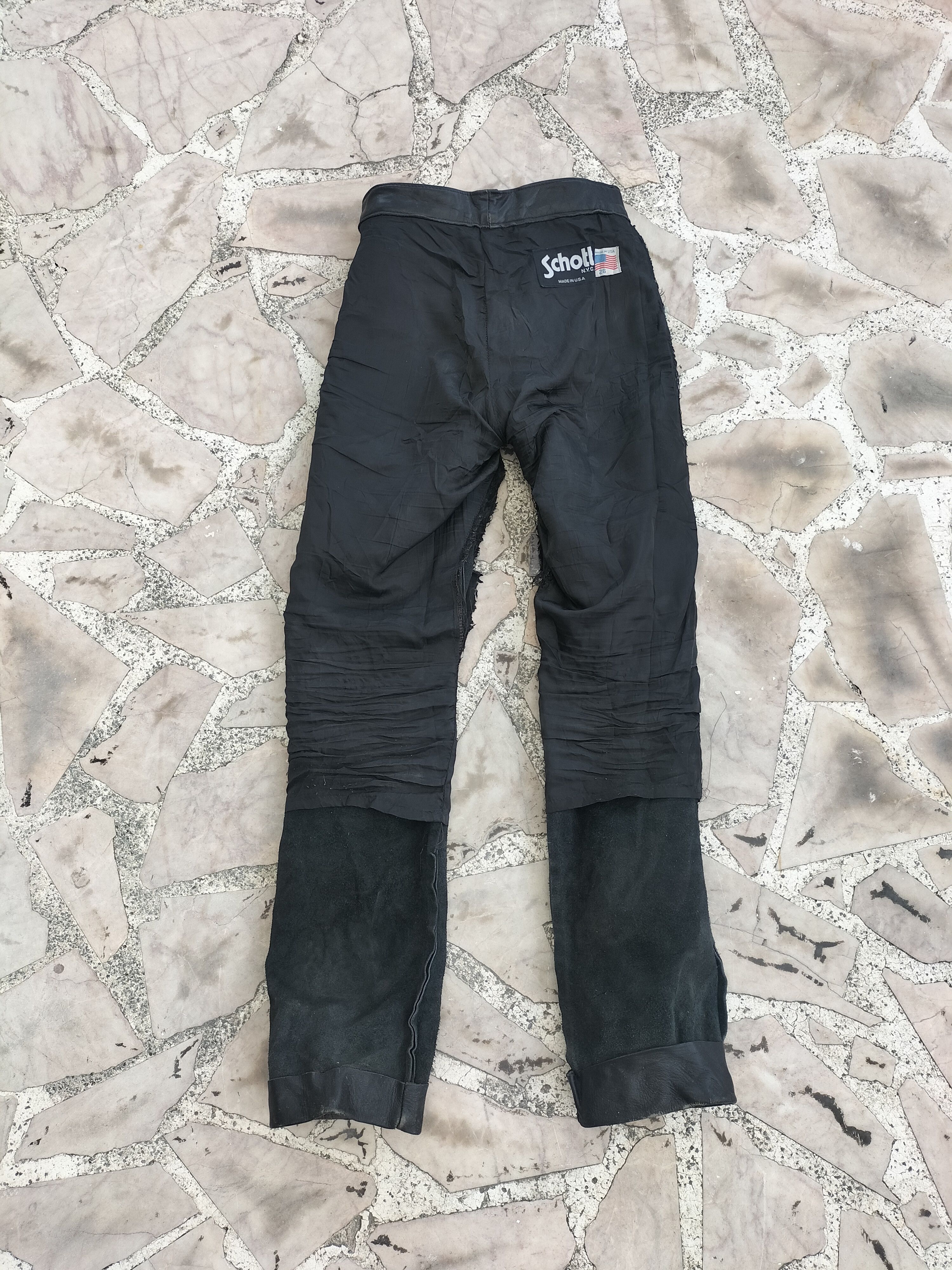 Schott Schott Genuine Leather Leather Pants Vintage Size 26" / US 2 / IT 38 - 11 Thumbnail