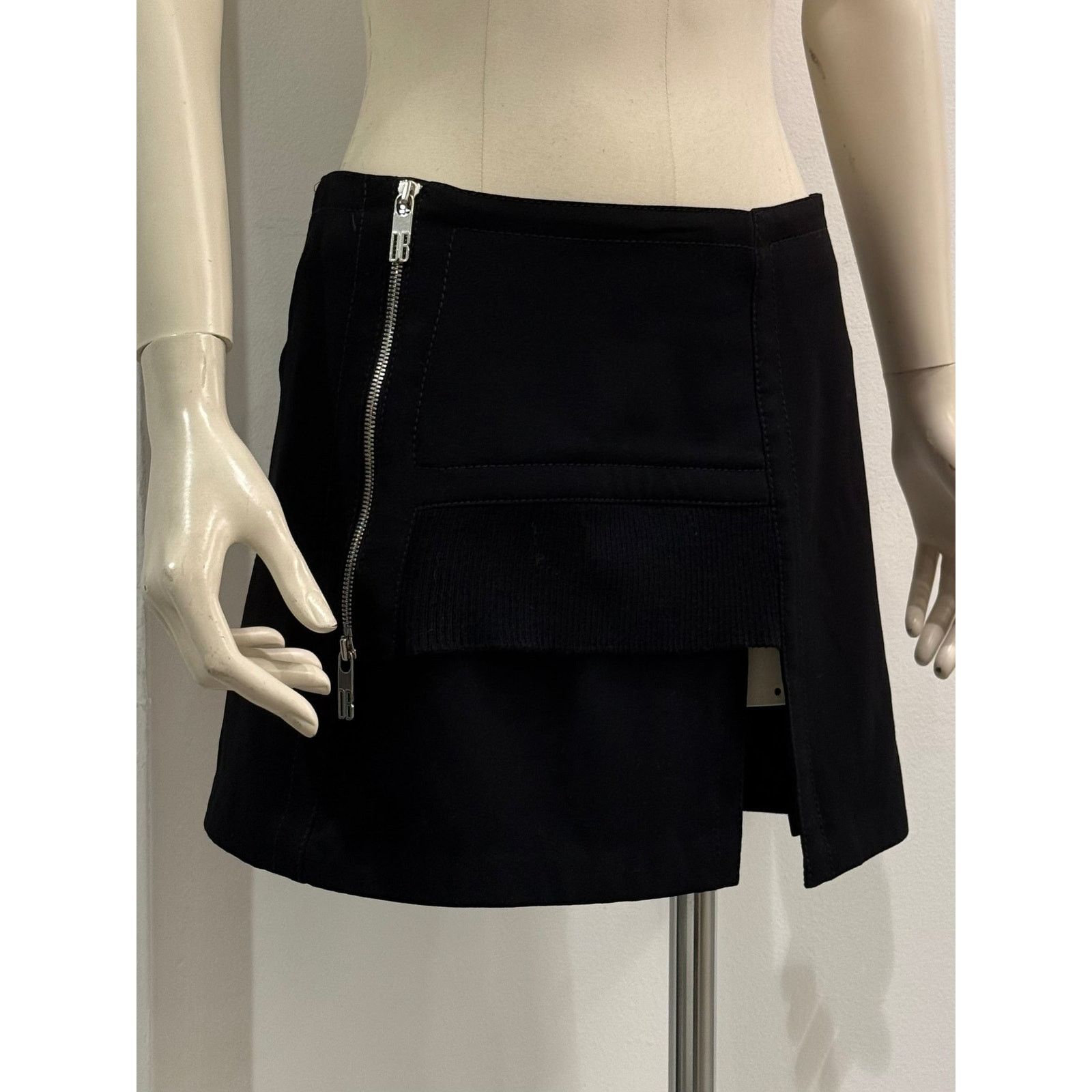 Dirk Bikkembergs 1990s Dirk Bikkembergs zipper mini skirt Size 28" / US 6 / IT 42 - 2 Thumbnail