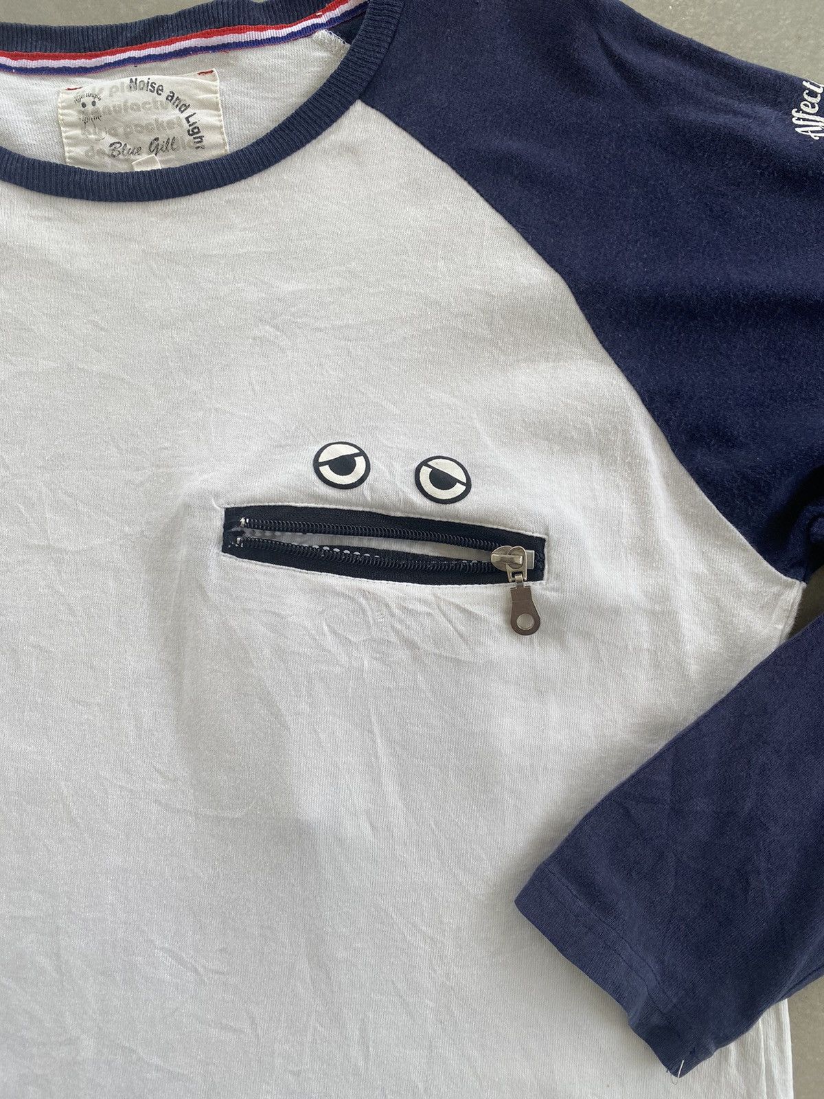 Japanese Brand × Vintage NOISE AND LIGHT BLUE GILL RAGLAN POCKET TEE Size US L / EU 52-54 / 3 - 4 Thumbnail