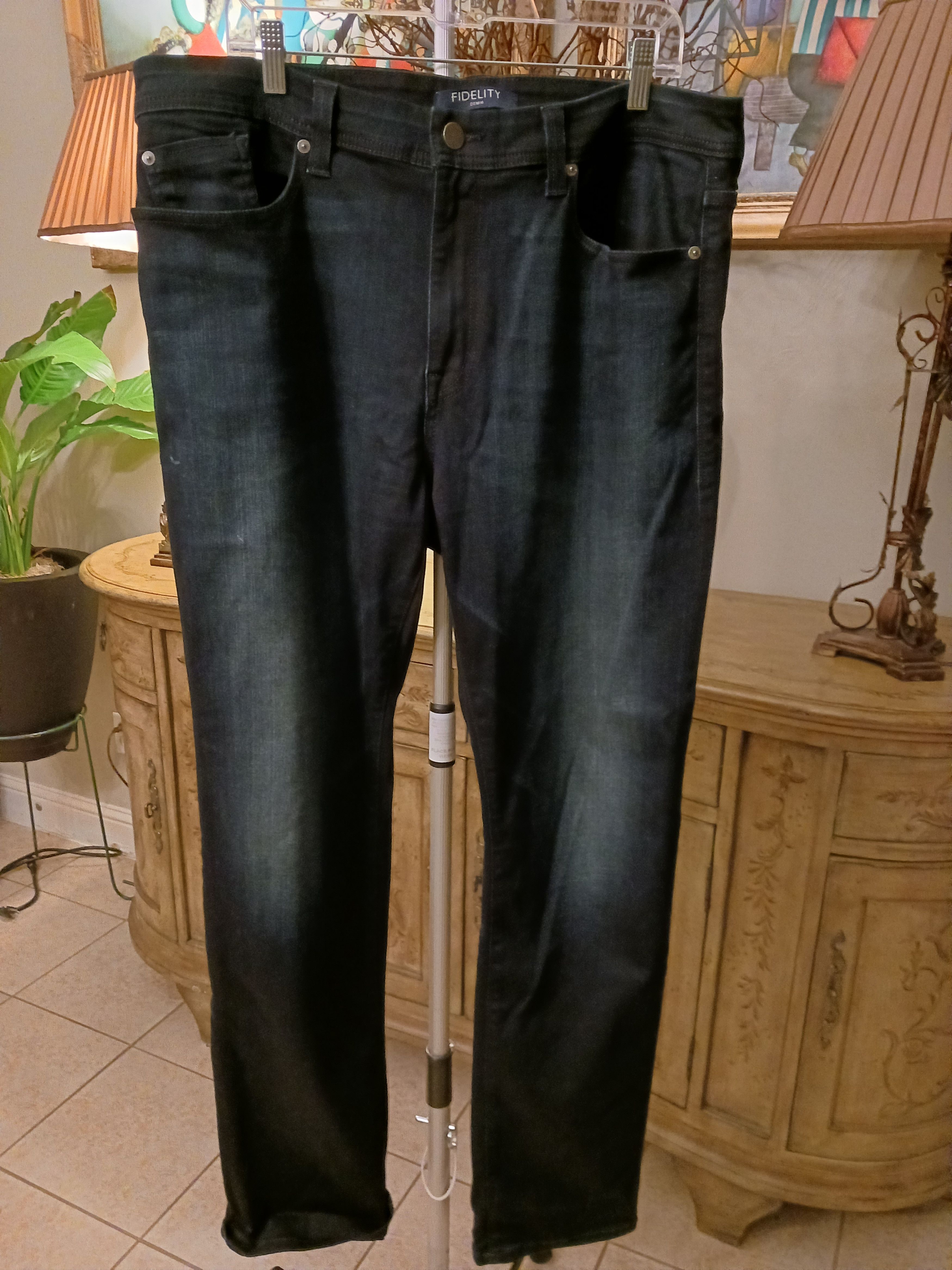 Fidelity Fidelity Denim Men's Jimmy Dark Wash Stretch Jeans Size US 40 / EU 56 - 1 Thumbnail