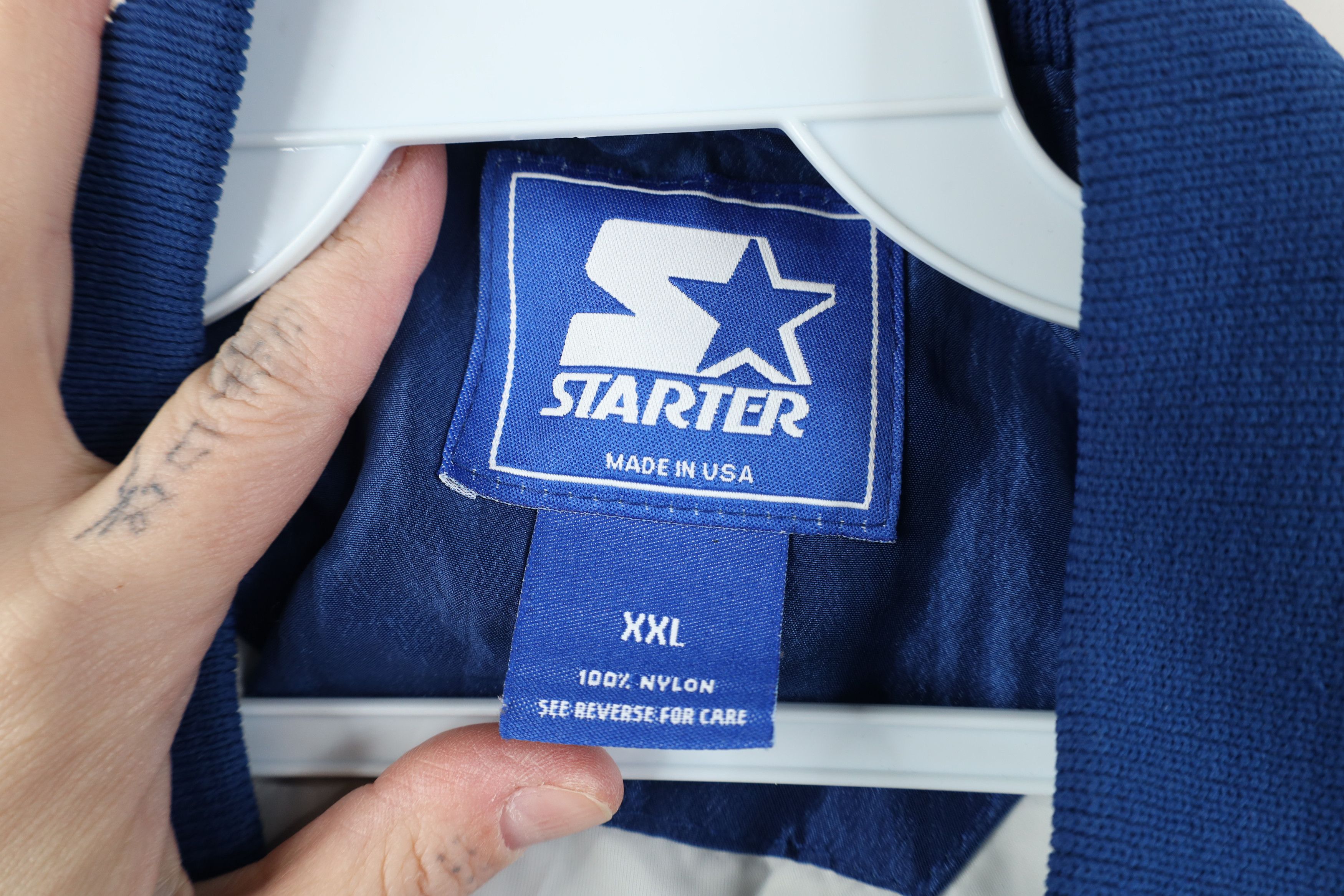 Starter Vintage 90s Starter Lined Pullover Windbreaker Jacket Blue Size US XXL / EU 58 / 5 - 5 Thumbnail