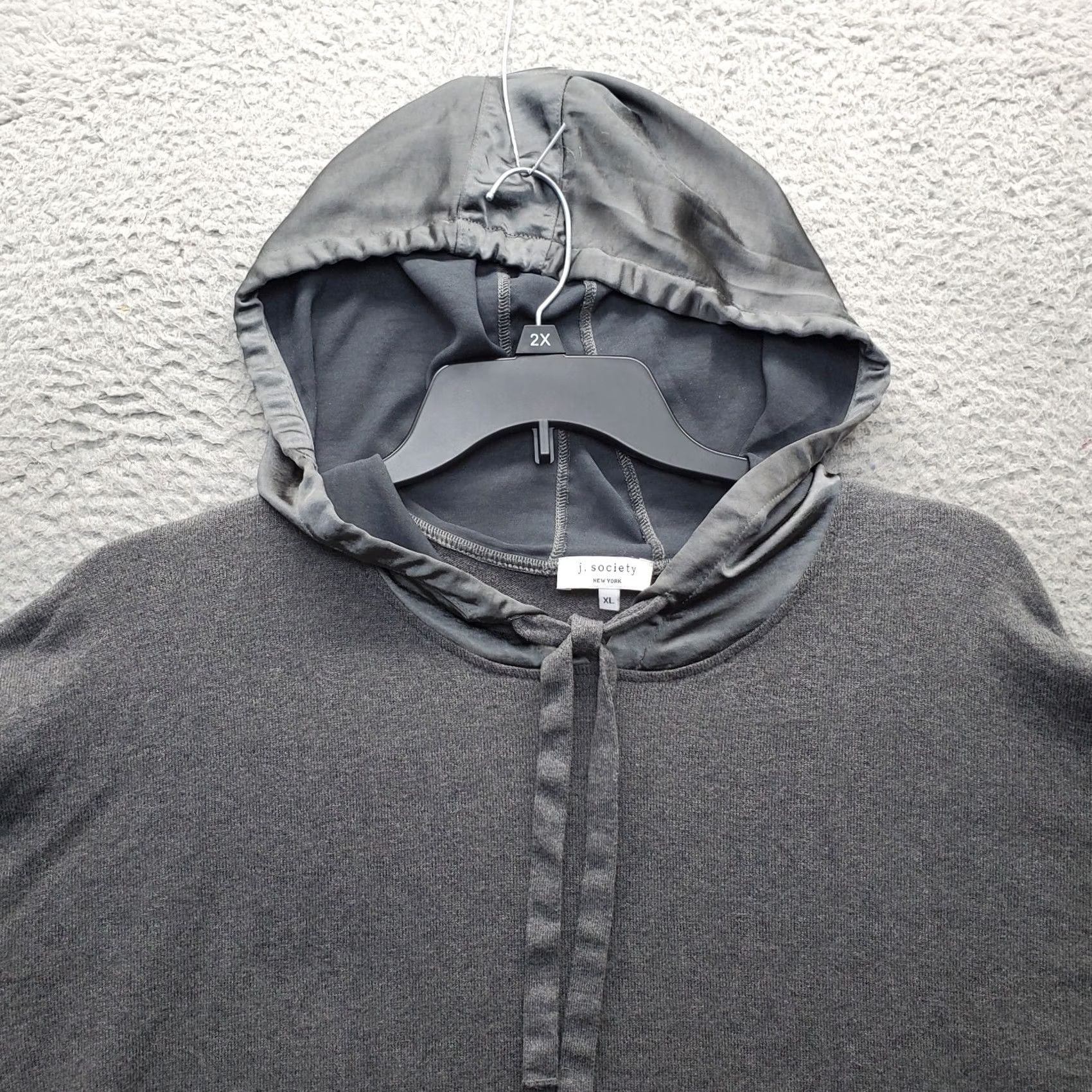 KangaROOS J Society Hoodie Womens XL Gray Long Sleeve Kangaroo Pocket Drawstring Size XL / US 12-14 / IT 48-50 - 6 Thumbnail