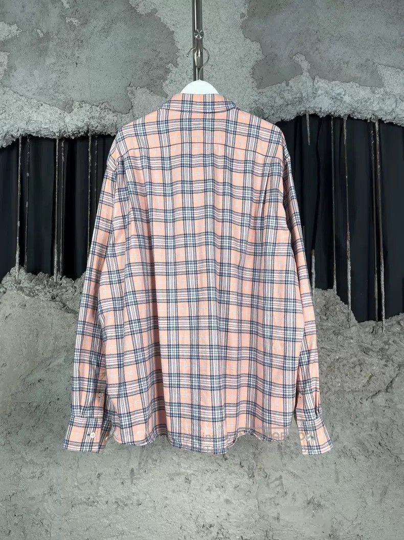 Acne Studios Acne Studios Blue, Pink, and Gray Plaid Smile Long Sleeve Size US M / EU 48-50 / 2 - 2 Thumbnail