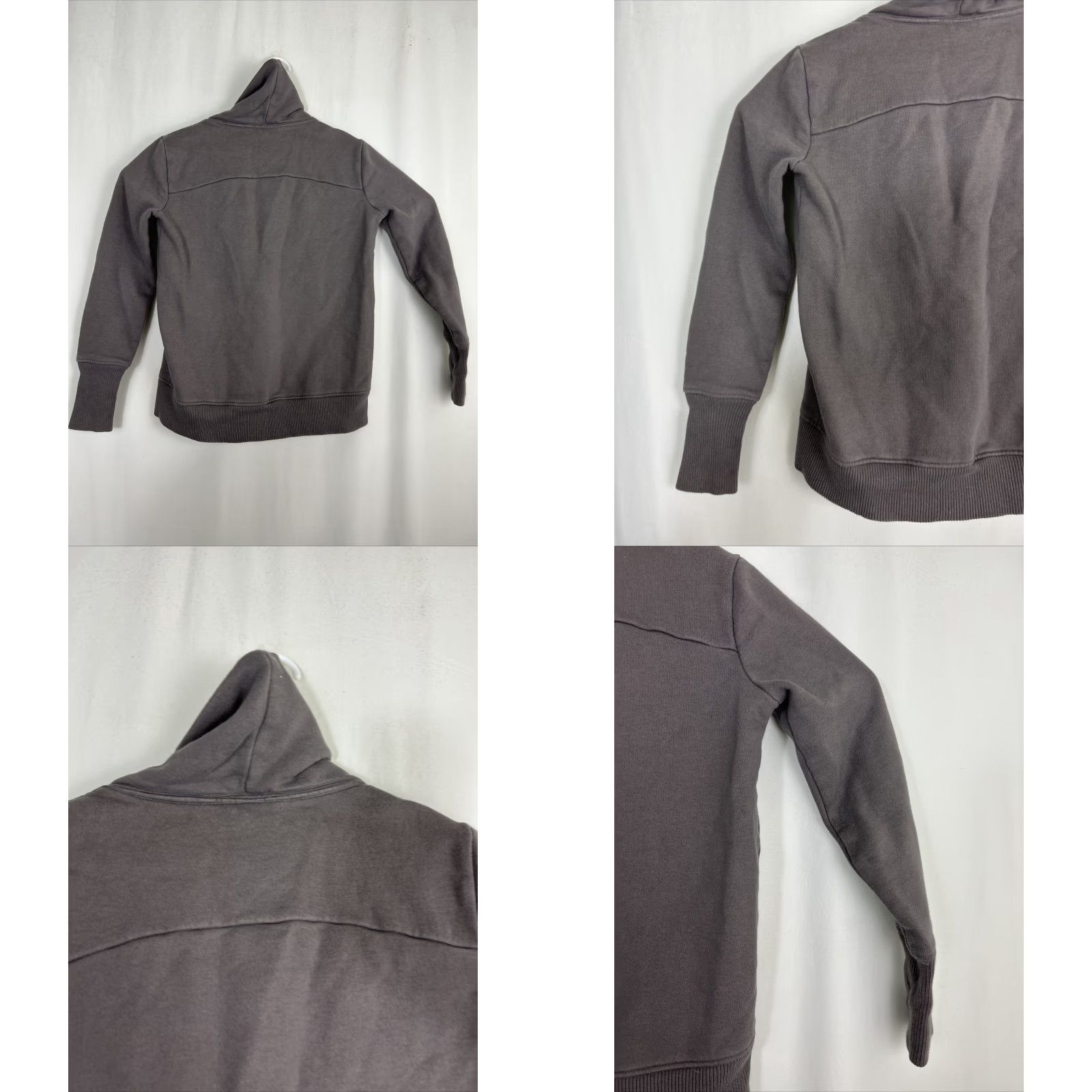 Athleta Athleta Sweatshirt Pullover Women’s XS Gray Thumbhole Funnel Neck Turtleneck Activewear Pullover Size XS / US 0-2 / IT 36-38 - 9 Thumbnail