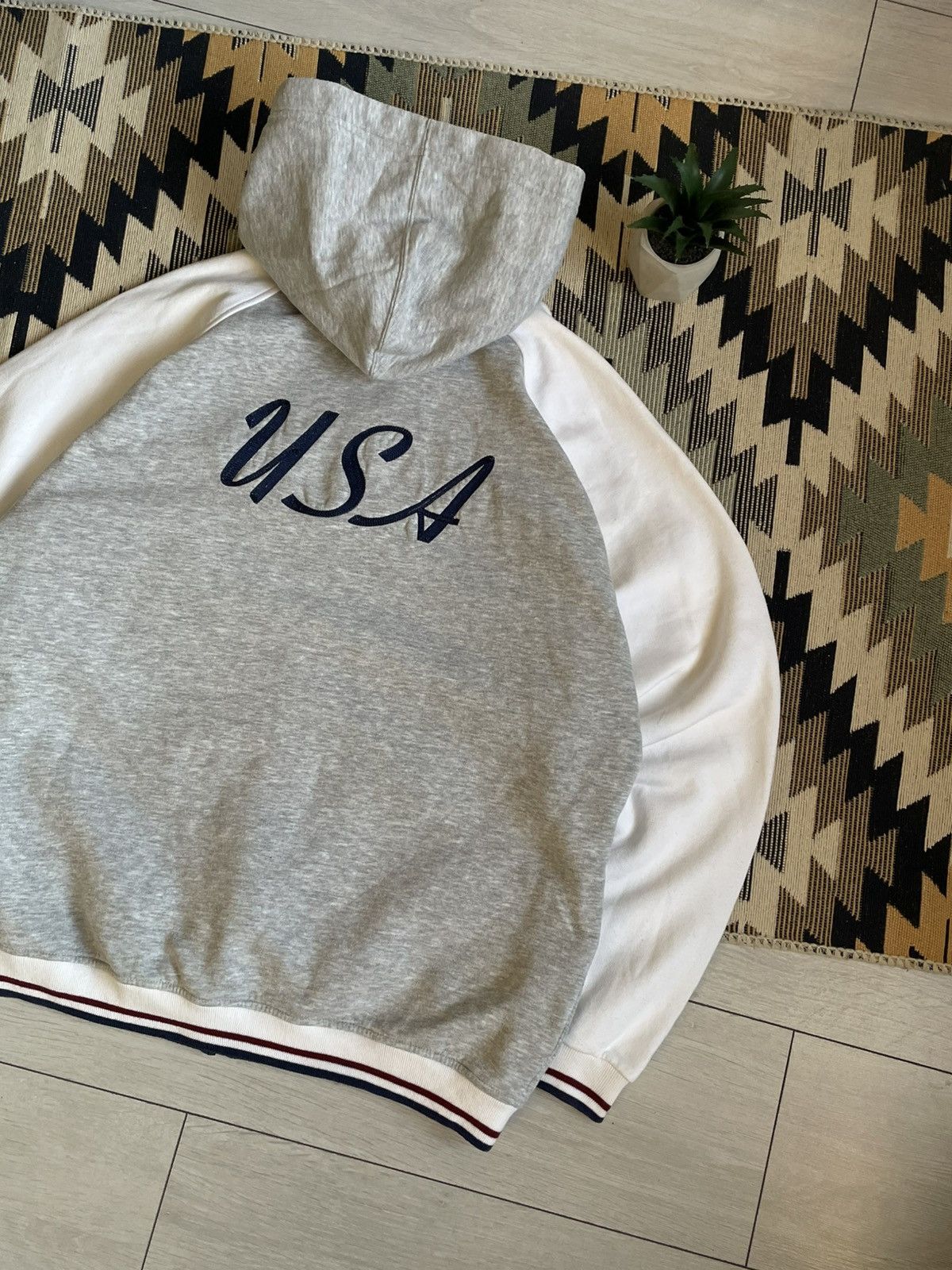 Vintage Vintage Nike USA Big Logo Y2K Baggy Zip-hoodie Size US XL / EU 56 / 4 - 8 Thumbnail
