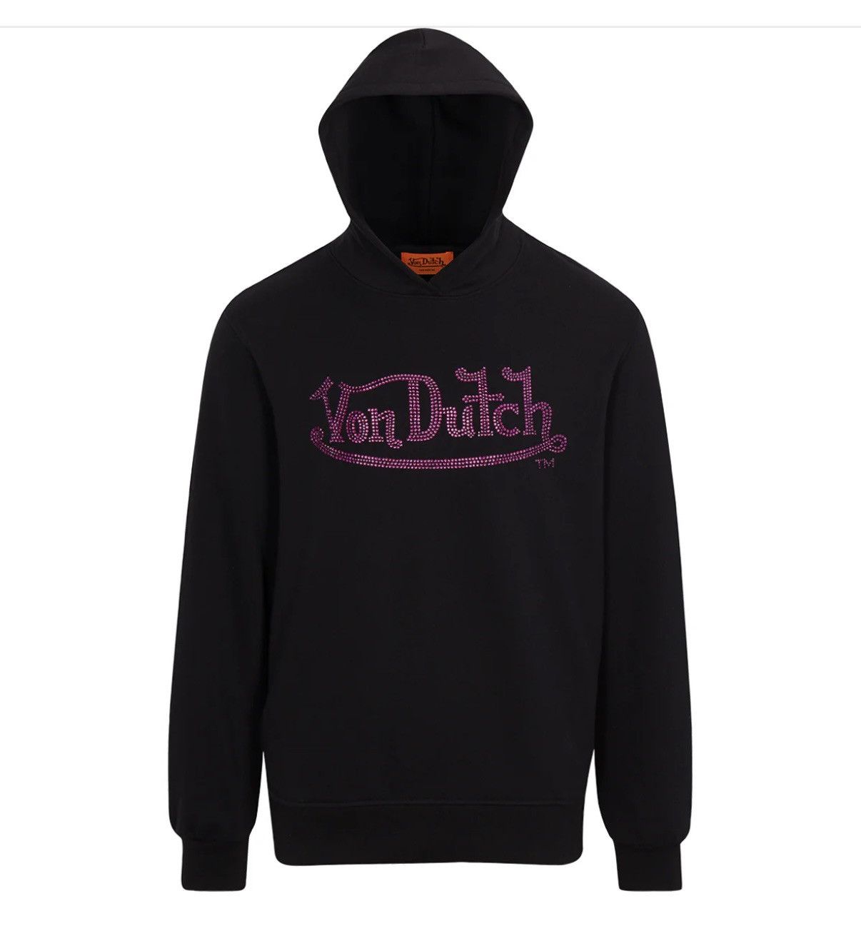 Von Dutch Von Dutch Black Hoodie with purple rhinestones Size M / US 6-8 / IT 42-44 - 1 Thumbnail