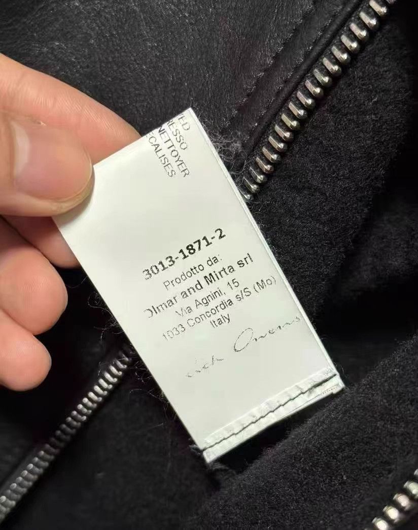 Rick Owens Rick Owens 14FW Main Line Shearling Zip Leather Jacket Size US M / EU 48-50 / 2 - 6 Thumbnail