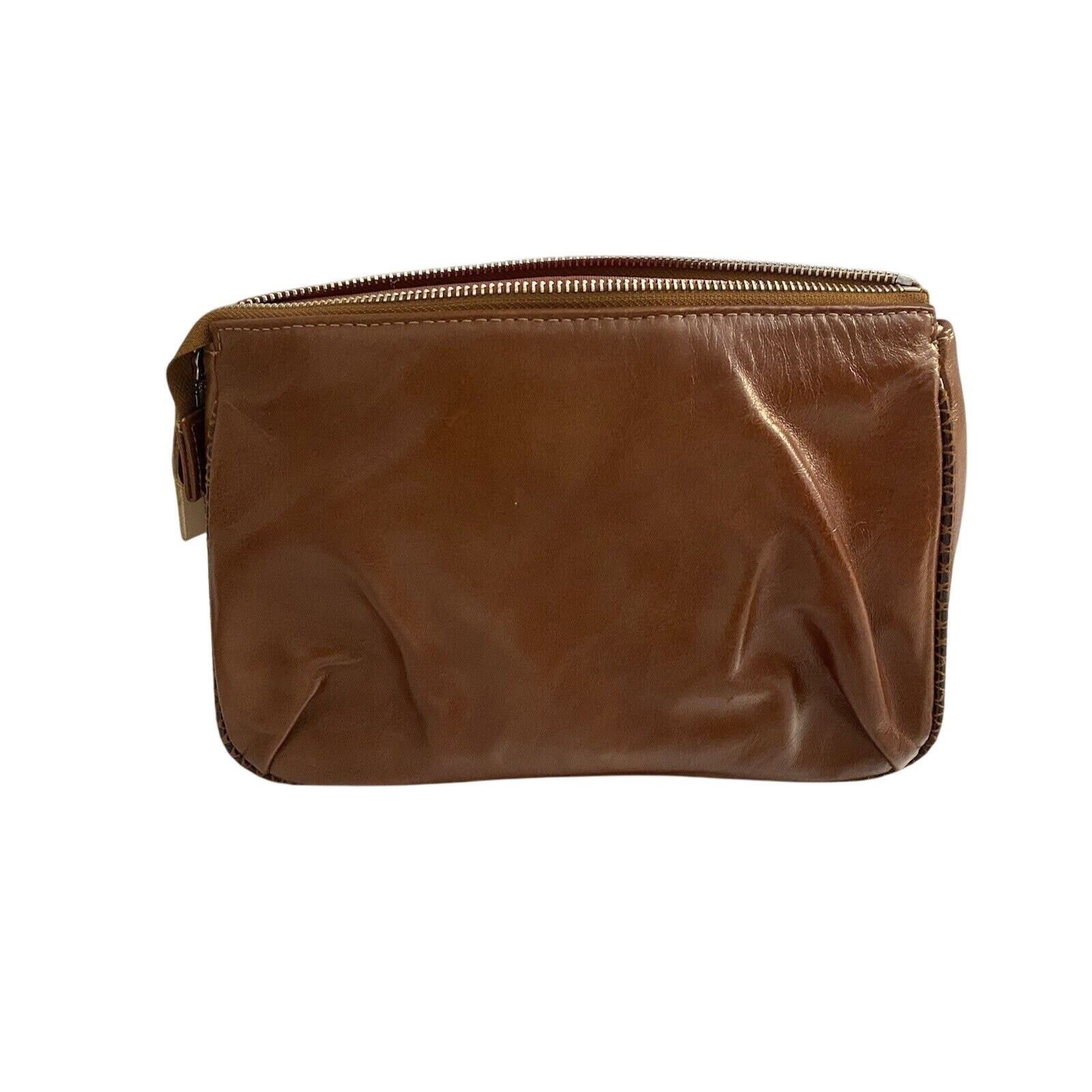 & Other Stories Lauren Merkin Clutch Chocolate Zip W/crisscross Piping NWT Size ONE SIZE - 1 Thumbnail