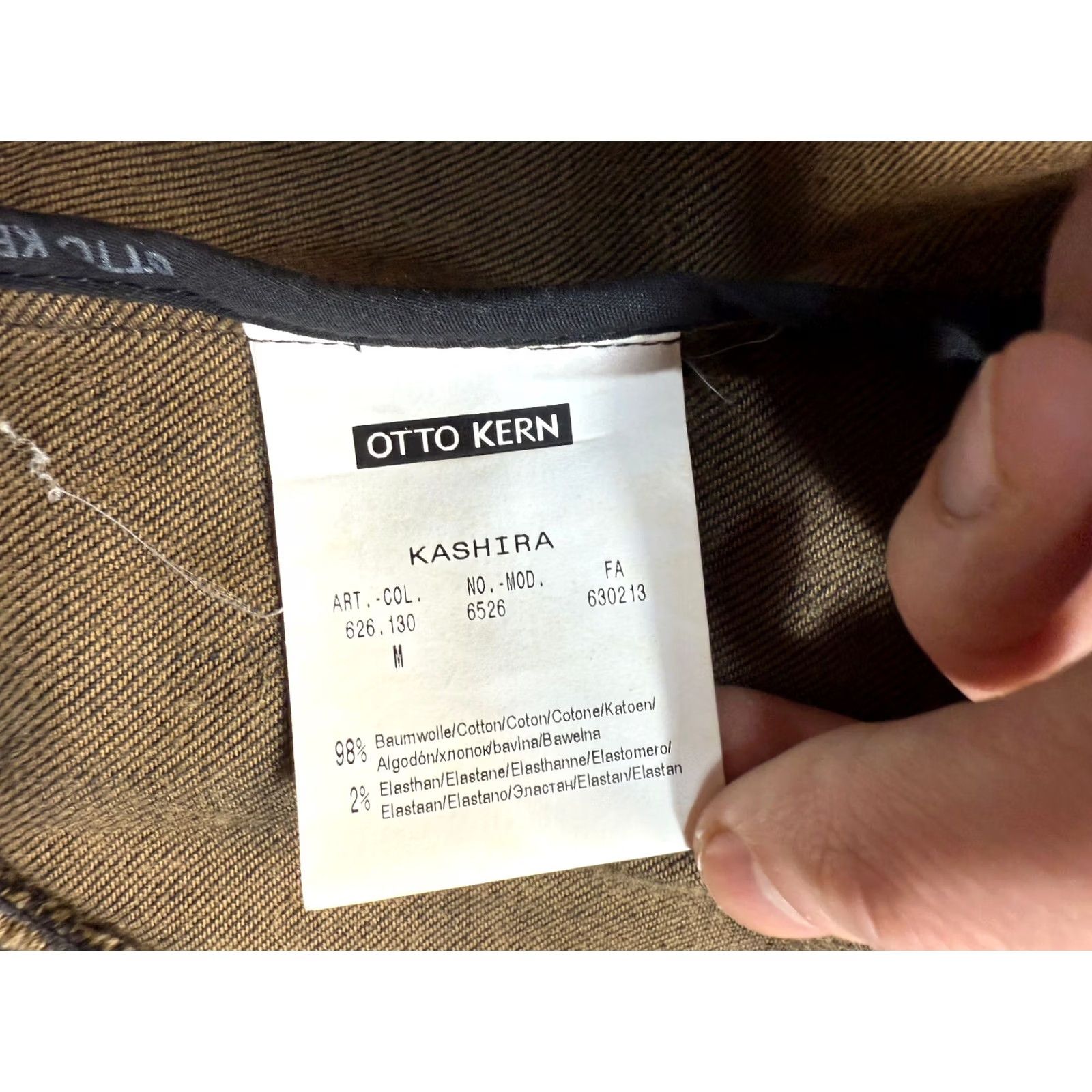 Denime Otto Kern Kashira Black/Brown Button Denim Jacket Women M Jacket Brown Denim Mens? Women? (Keep: Women M) Size M / US 6-8 / IT 42-44 - 5 Thumbnail
