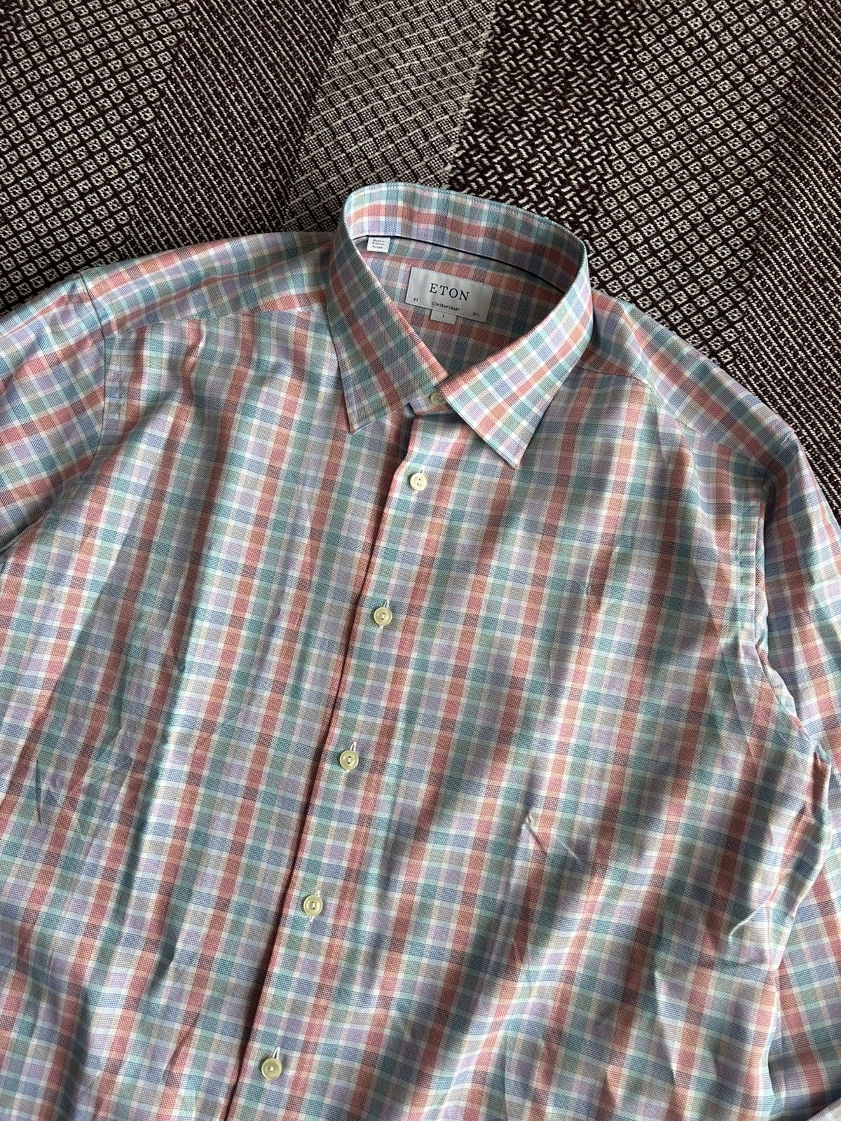 Eton Eton Contemporary Luxury Shirt Solid Style Classic Size L Size US L / EU 52-54 / 3 - 4 Thumbnail