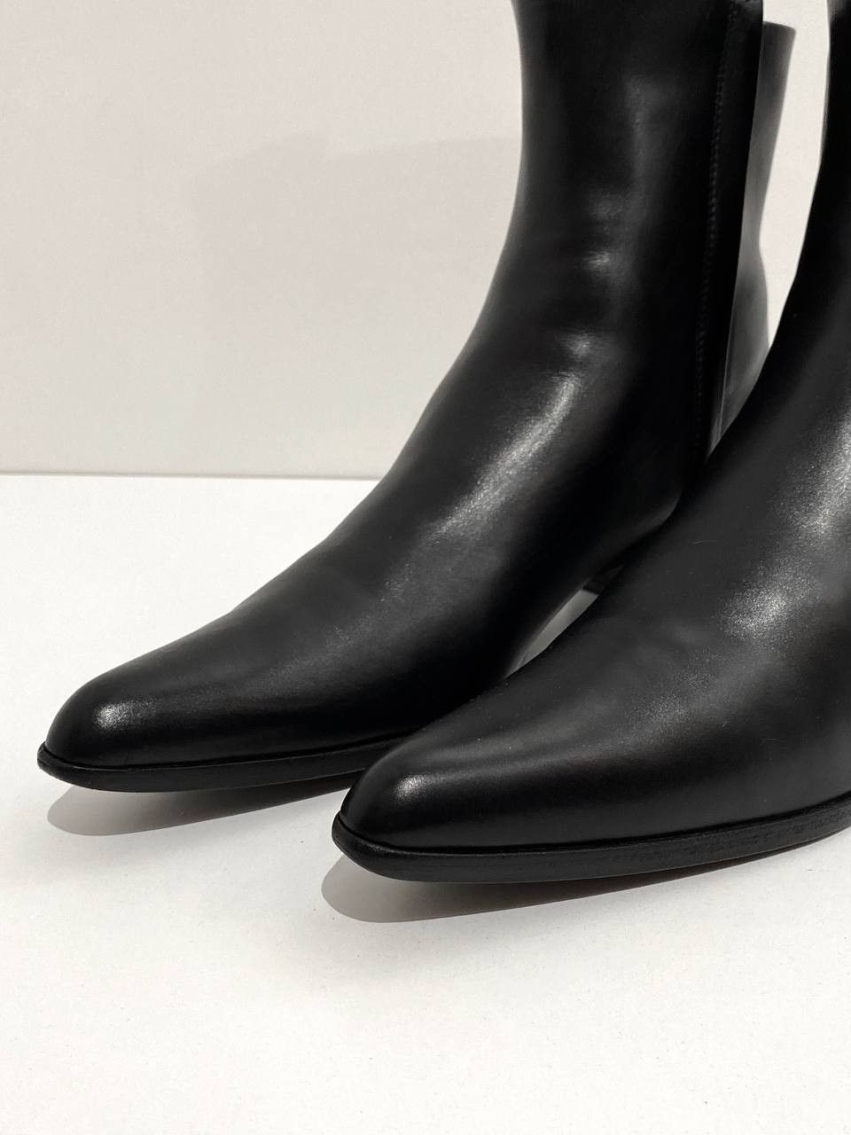 Jil Sander Jil Sander Chelsea Black Zip Leather Boots Shoes Vintage Y2K Size US 9 / IT 39 - 10 Thumbnail
