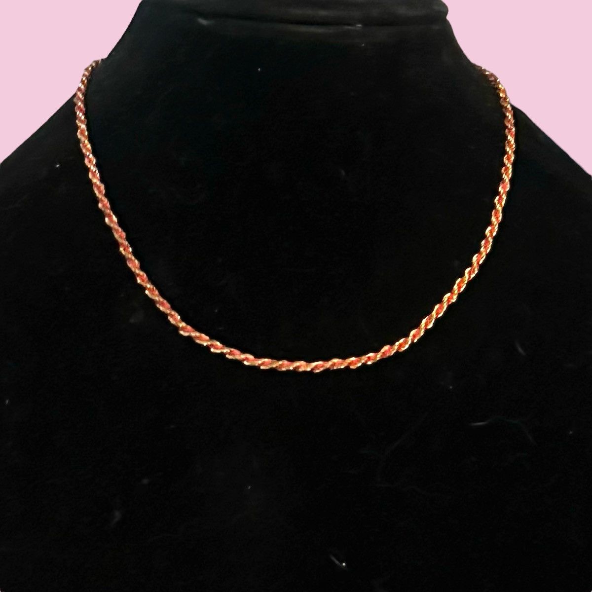 Vintage Vintage gold and red rope chain necklace Size ONE SIZE - 1 Thumbnail