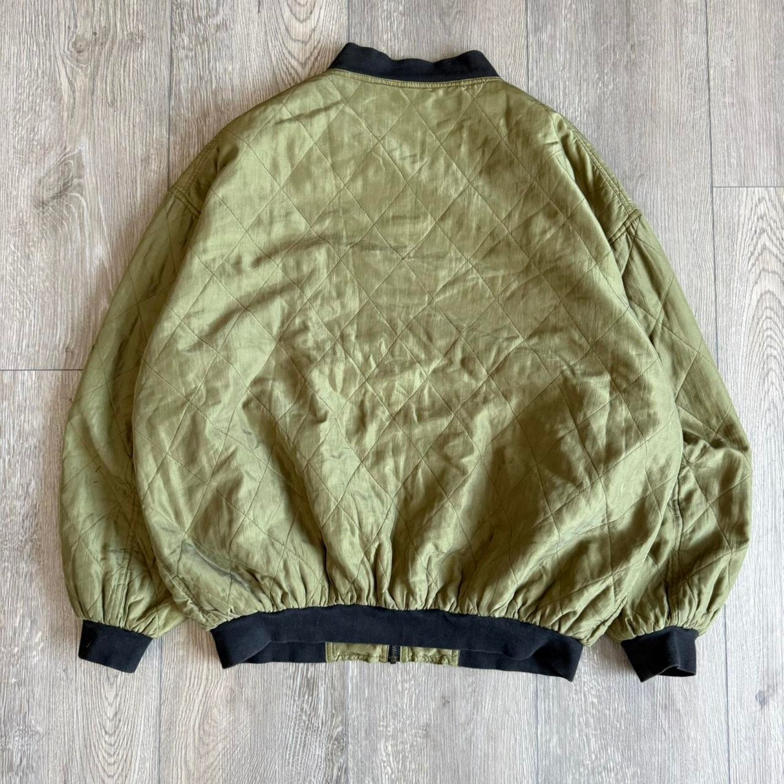 Other Vintage 90s silk quilted military jacket Size US XL / EU 56 / 4 - 6 Thumbnail