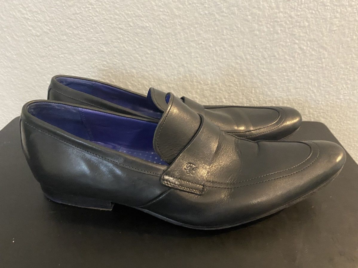 Ted Baker Ted Baker Blue Leather Men’s Dress Shoes Slip-On Size US 12 Size US 12 / EU 45 - 1 Thumbnail
