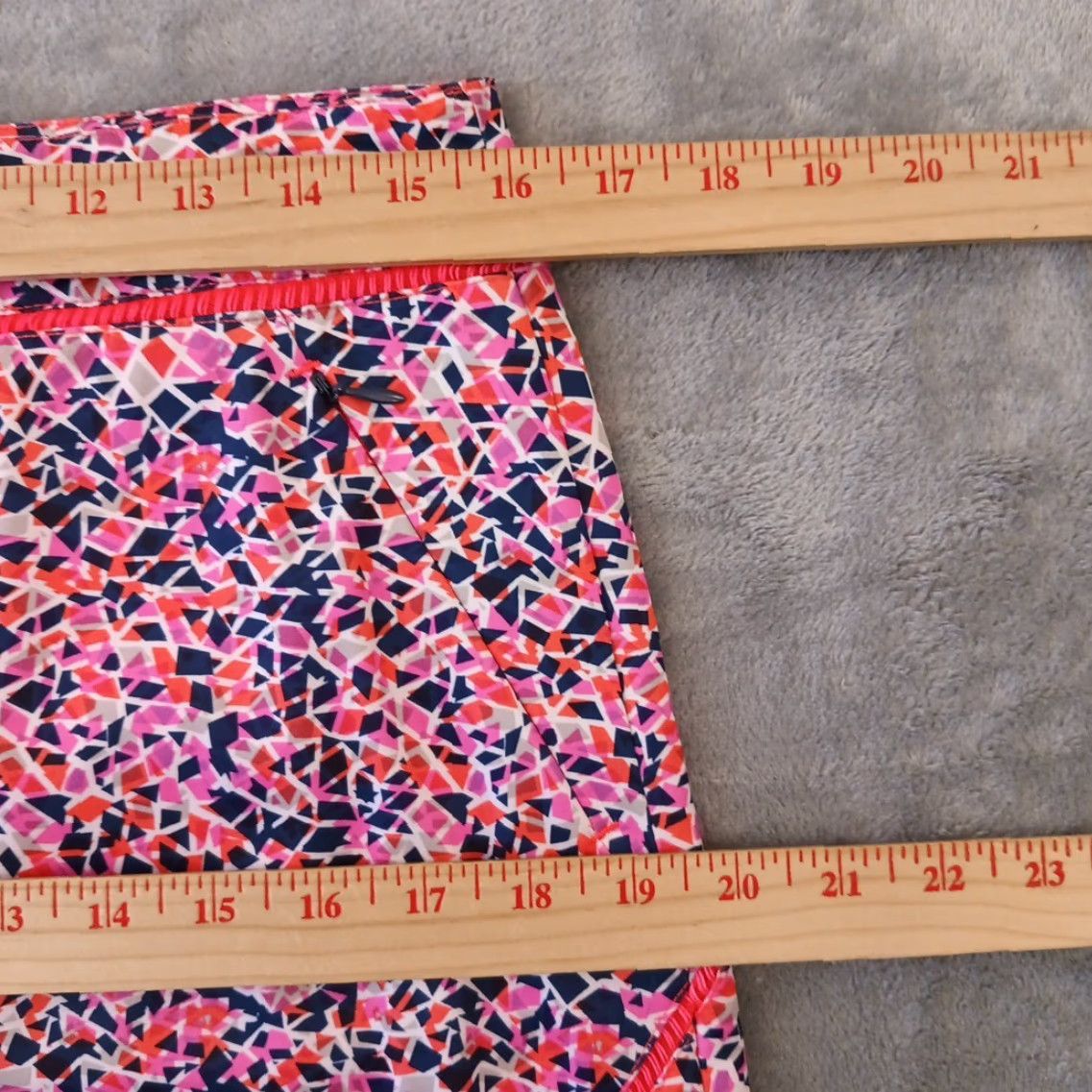 Pinko Lady Hagen Skirt Short Pink Geometric Pockets Zip Size 6 Womens Size 28" / US 6 / IT 42 - 2 Thumbnail
