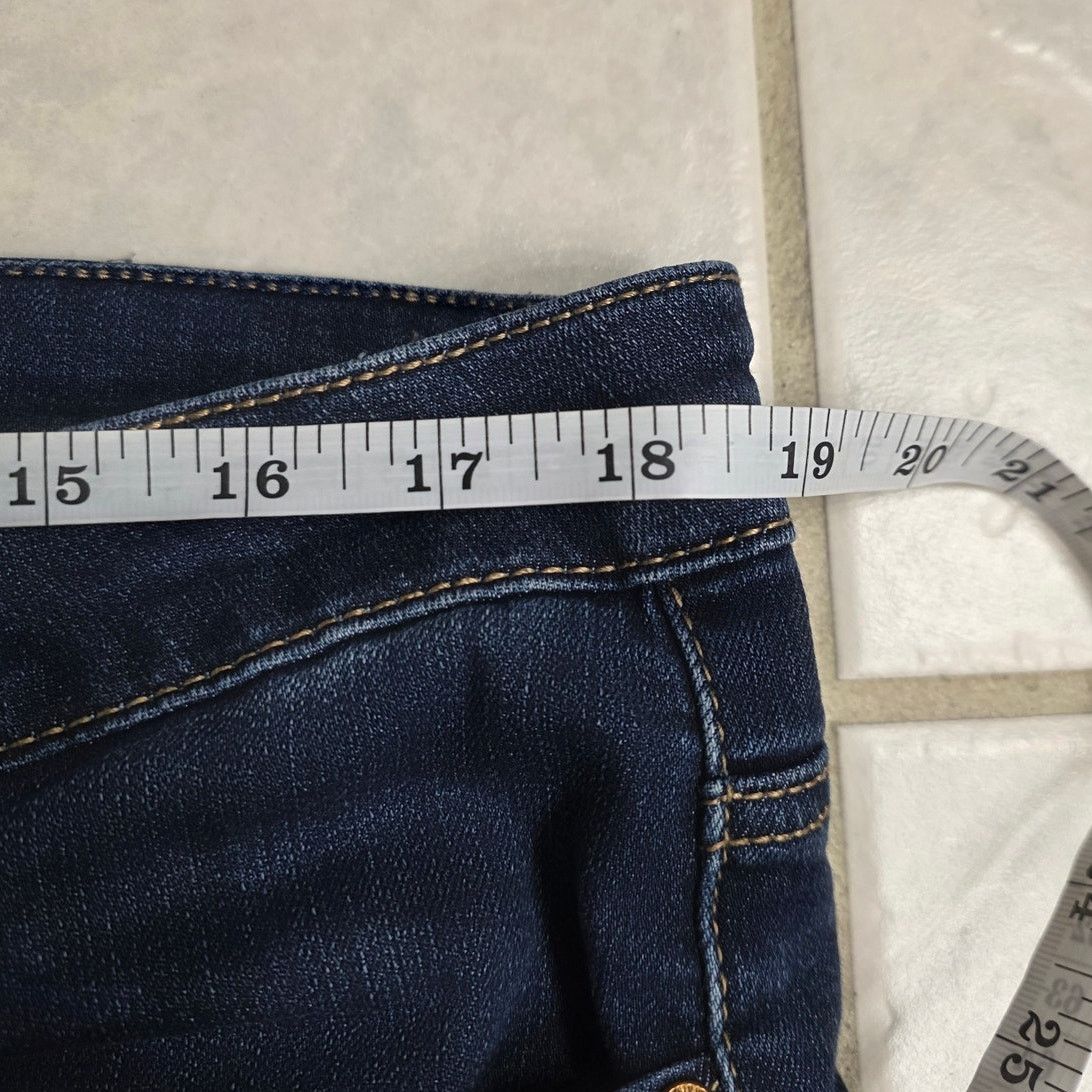 Other Seven High Rise Slim Straight Dark Wash Fray Hem Jeans-Sz 16 Size 38" / US 16 / IT 52 - 6 Thumbnail