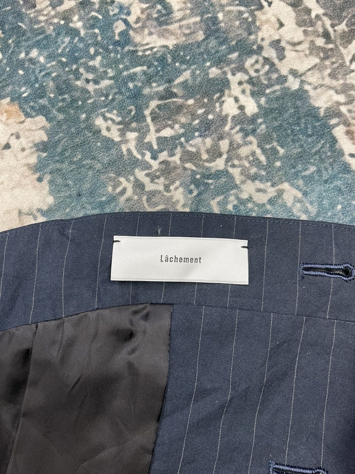 Japanese Brand Lâchement Navy Blanche Pinstriped Bustier Top Size XS / US 0-2 / IT 36-38 - 12 Thumbnail