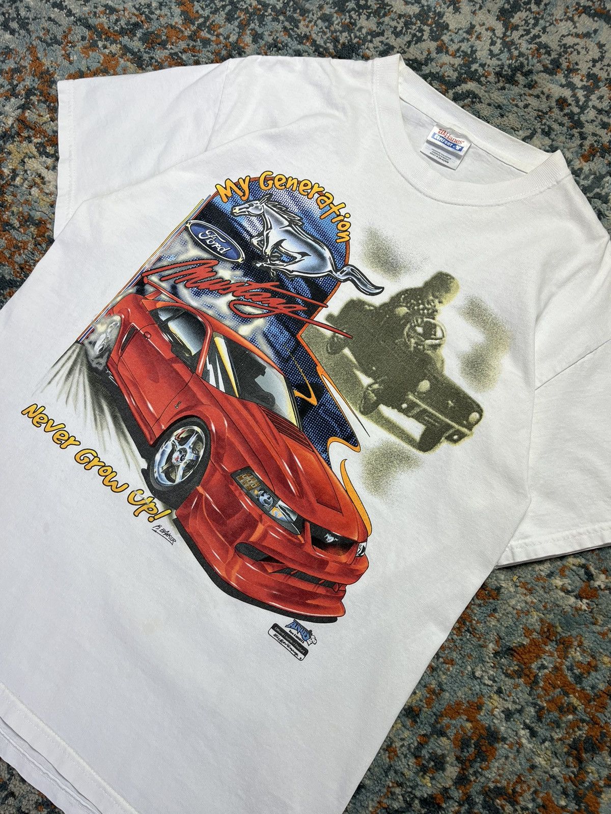 Vintage Vintage 90s Mustang 4th generation graphic tee Size US M / EU 48-50 / 2 - 3 Thumbnail