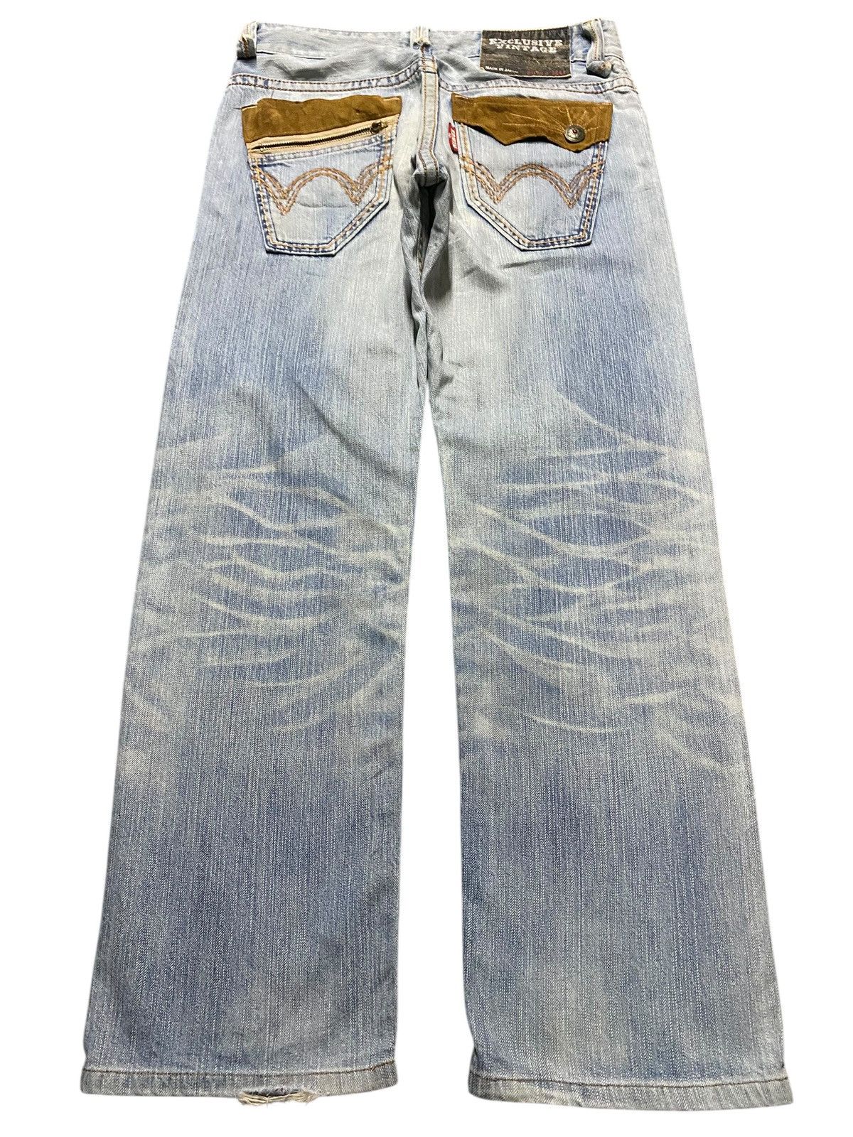 Edwin Vintage Edwin Light Wash Ripped Loose Jeans Size US 32 / EU 48 - 2 Thumbnail