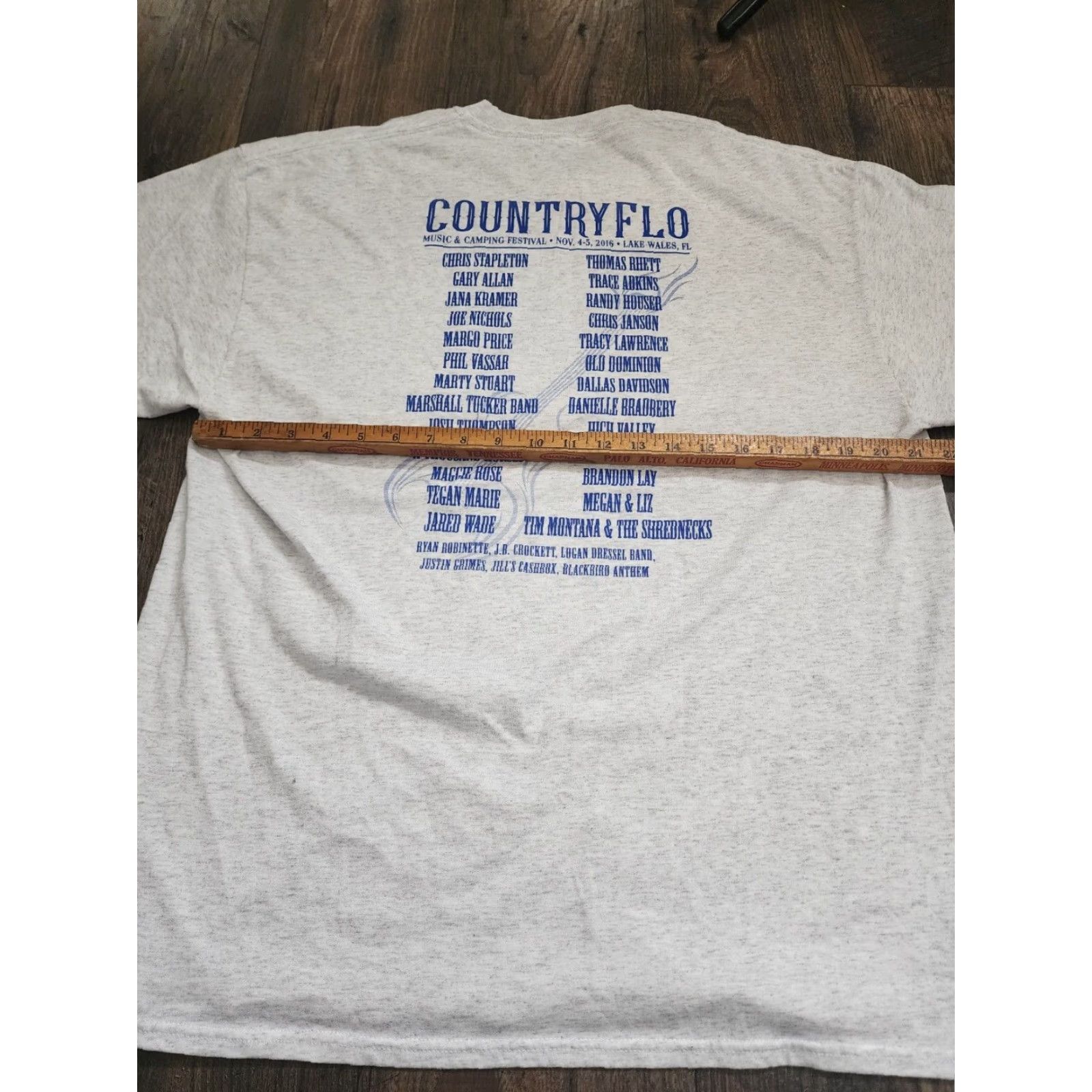Port & Company Mens XL Port & Company T-Shirt Gray Short Sleeve Double-Sided Graphic Tee Music Festival 2011 Florida Mens XL Size US XL / EU 56 / 4 - 4 Thumbnail