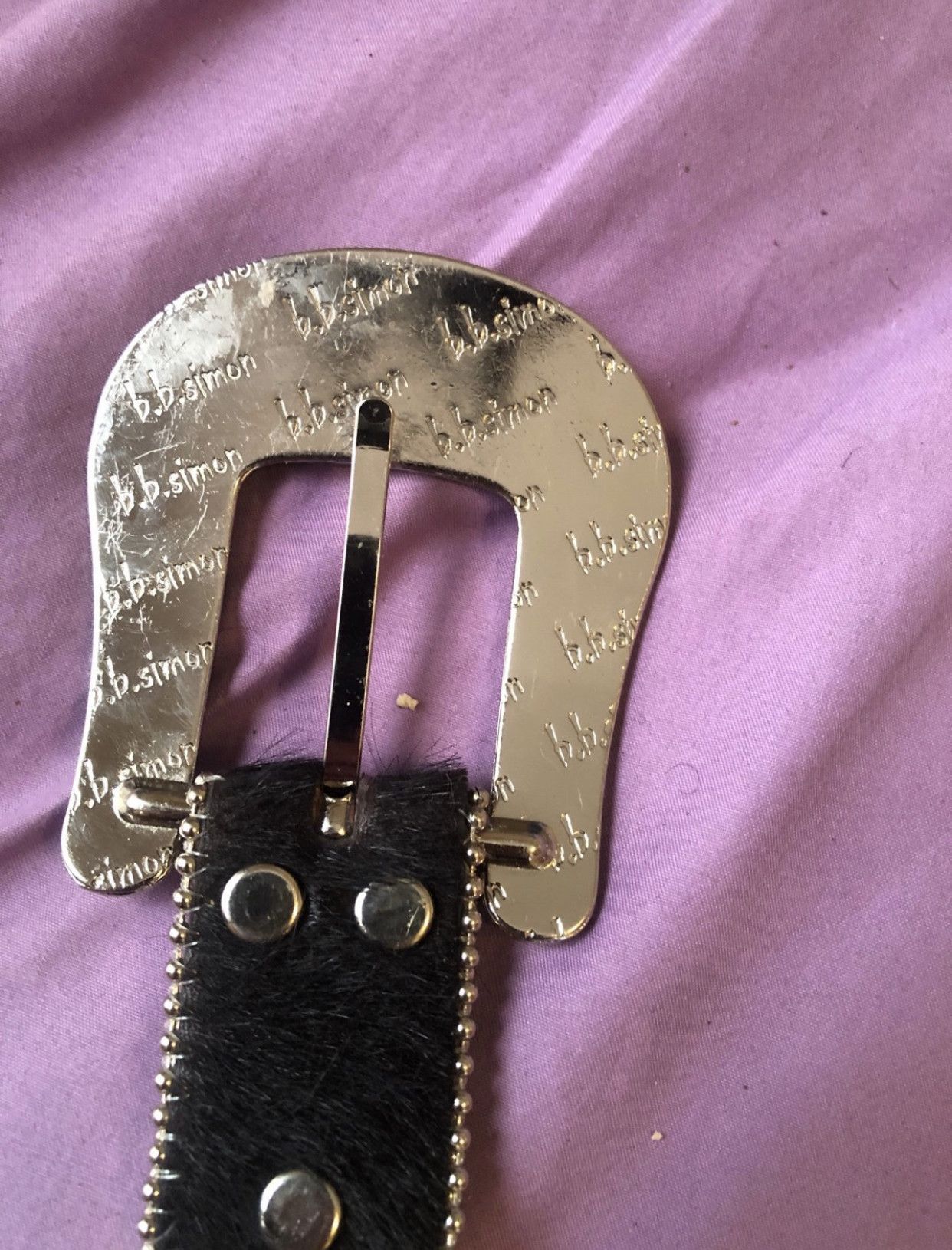 B.B. Simon Bb Simons skull belt Size 36 - 4 Thumbnail